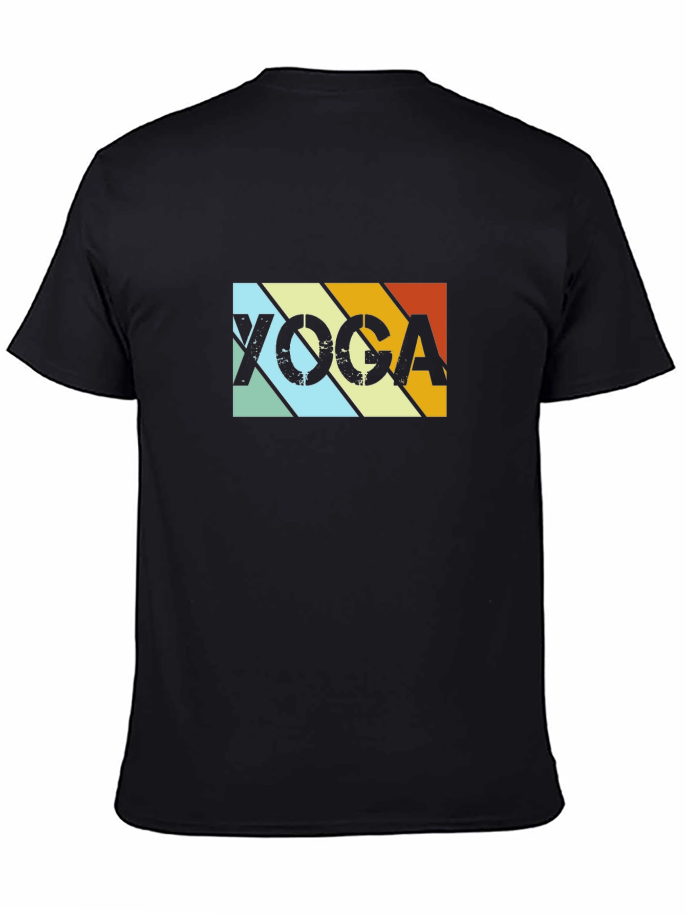 Black Yoga Retro T-Shirt - Black view 4