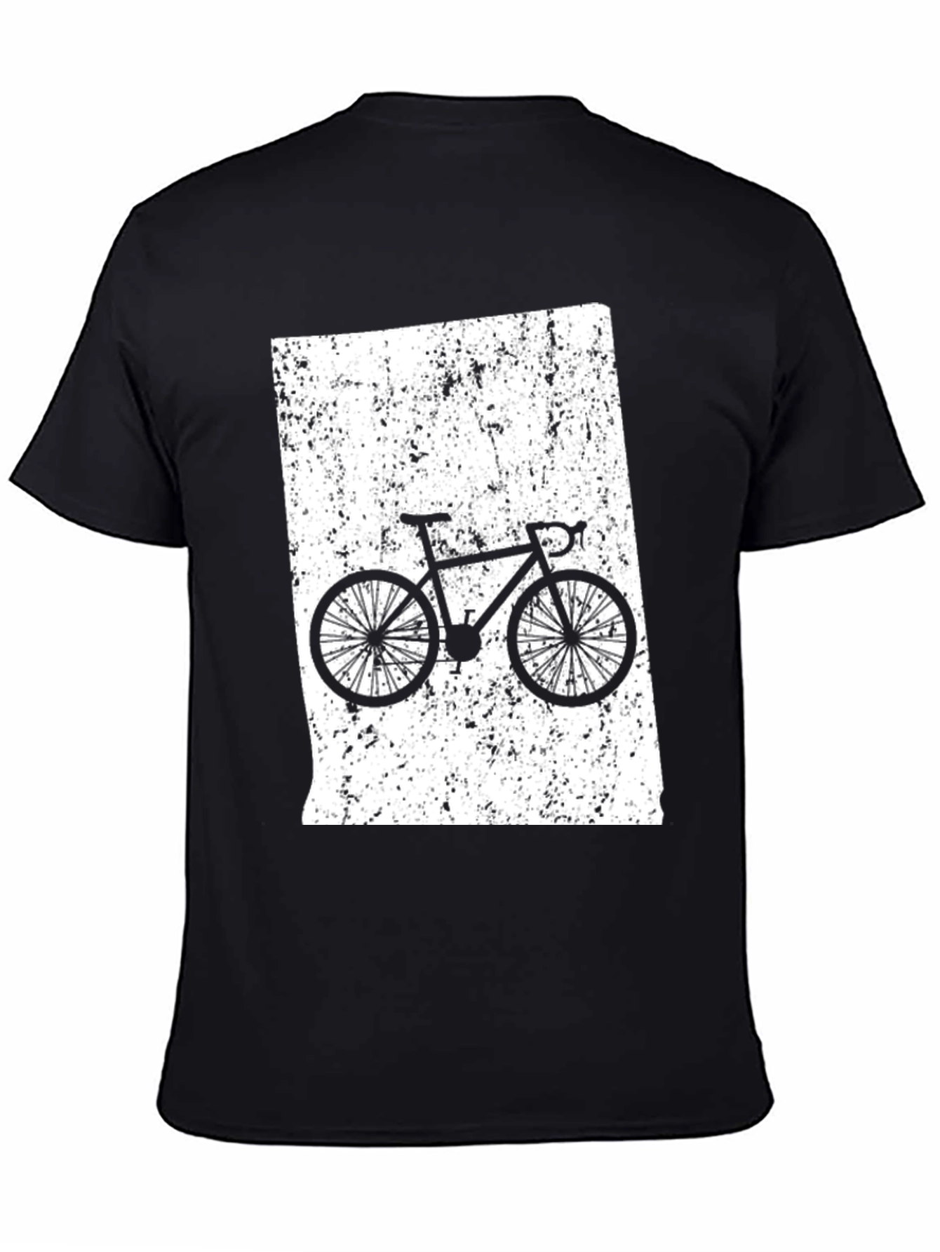 Black Cycling T-Shirt - Black - Bike Rider Design view 4