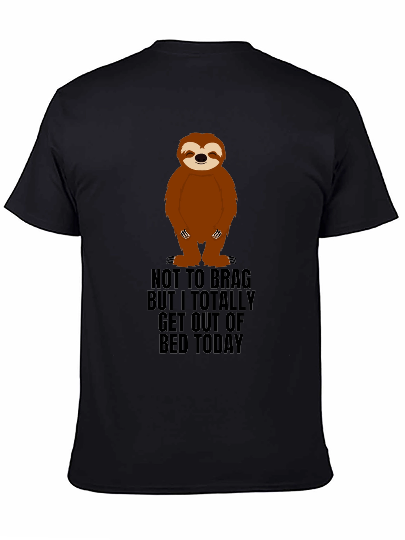 Black Sloth "Get Out Of Bed" Graphic Tee view 4