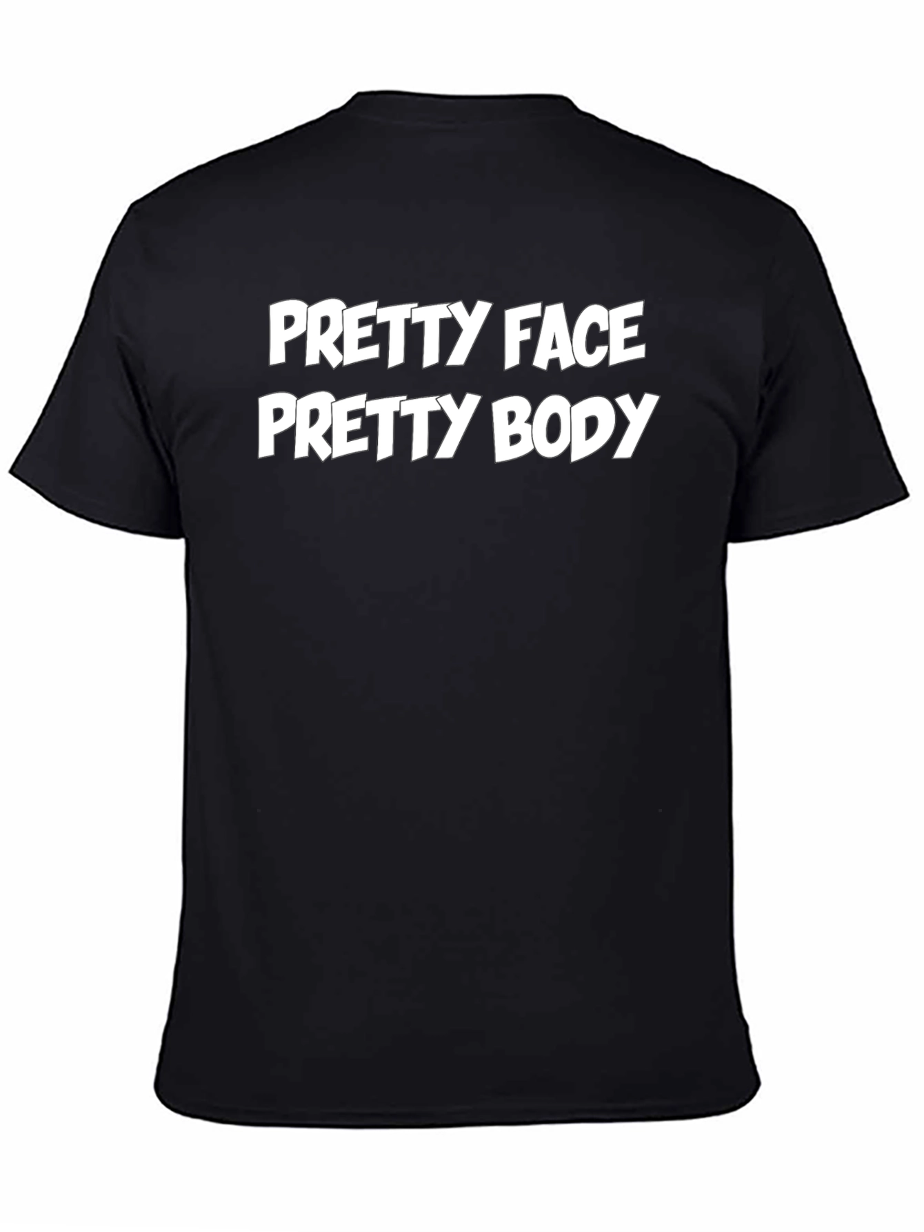 Black Pretty Face Pretty Body T-Shirt - Black view 4