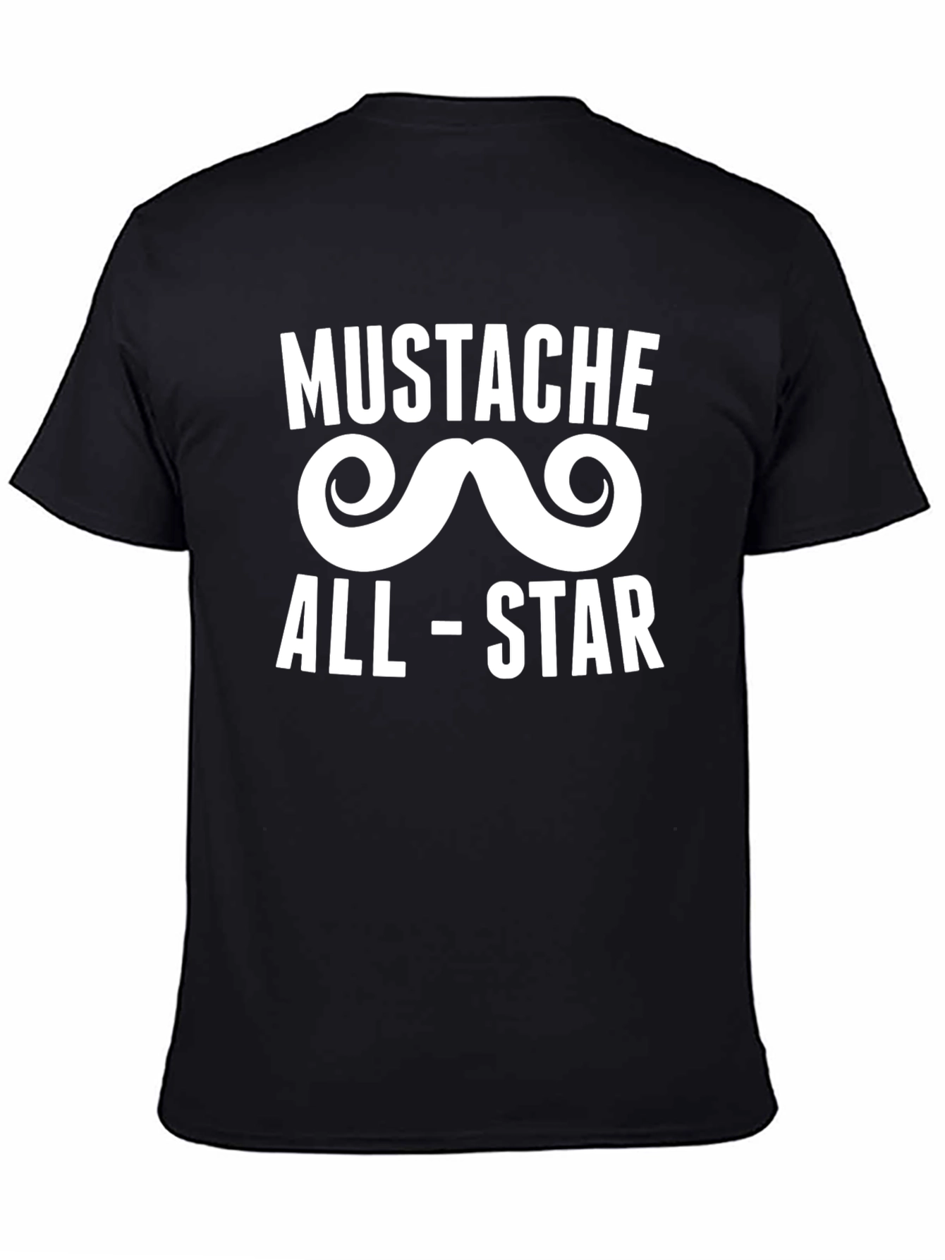 Black Mustache All-Star Black Graphic Tee view 4