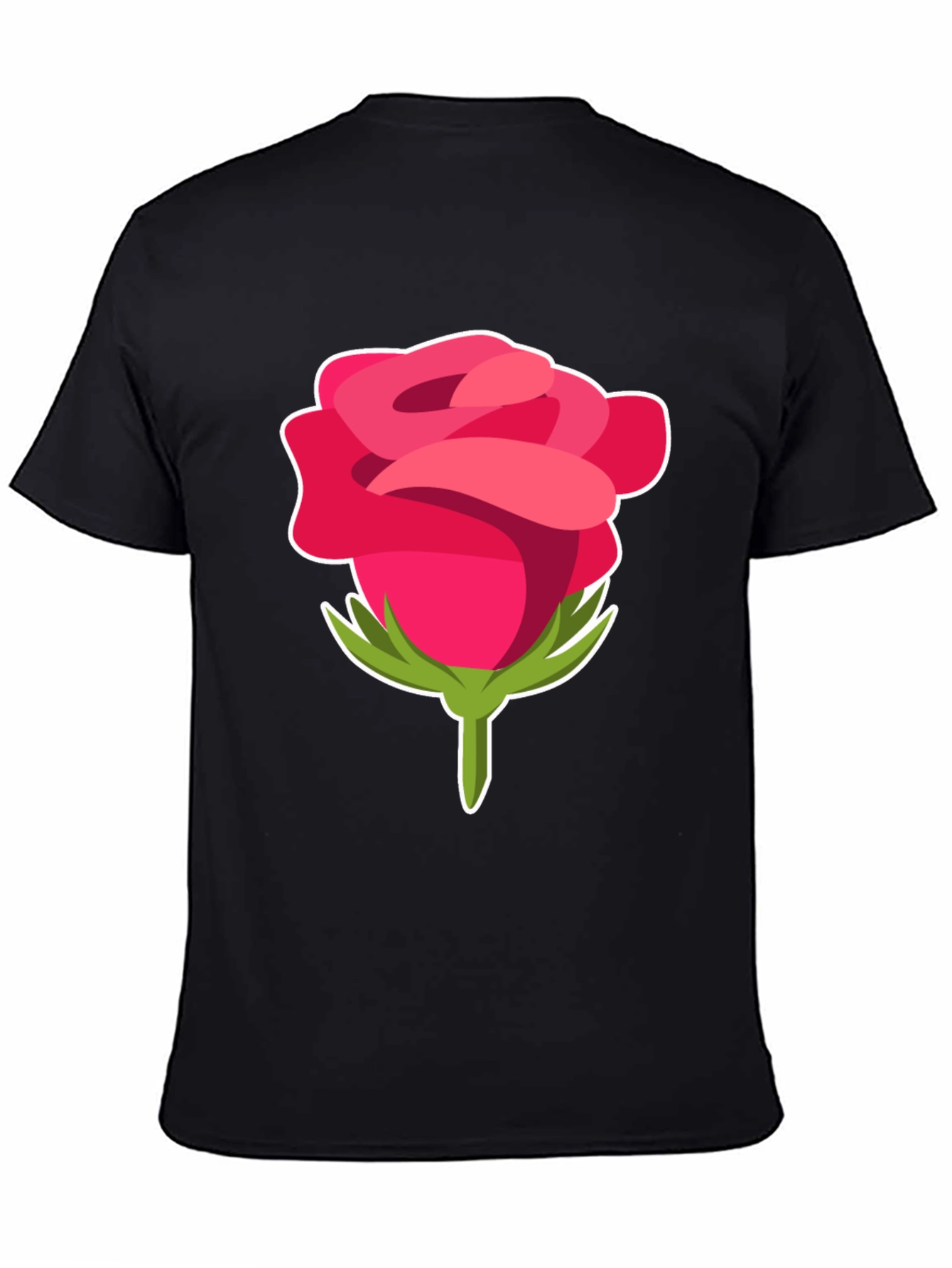 Black Rose Graphic Black T-Shirt view 4