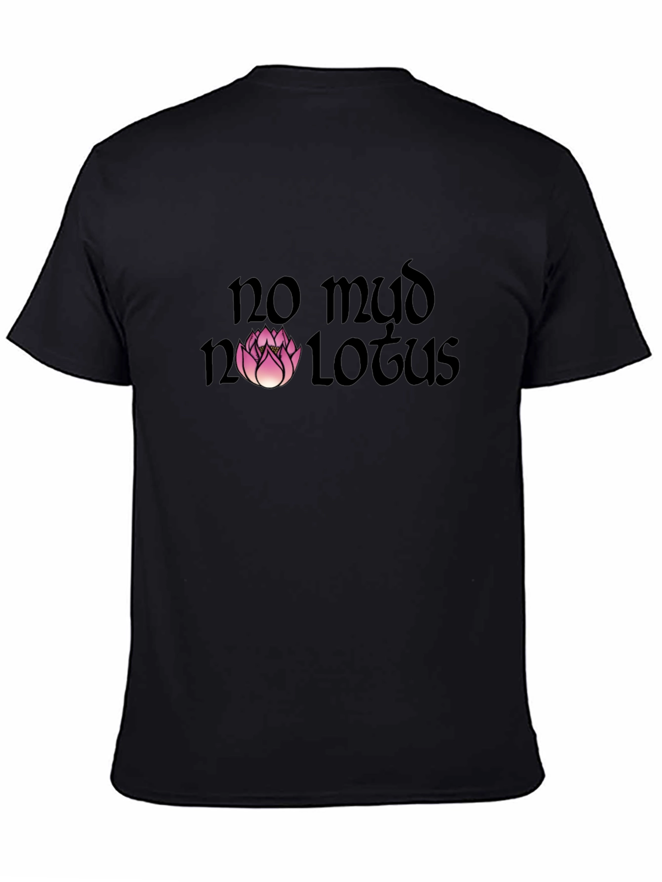 Black No Mud No Lotus Graphic Tee - Black view 4