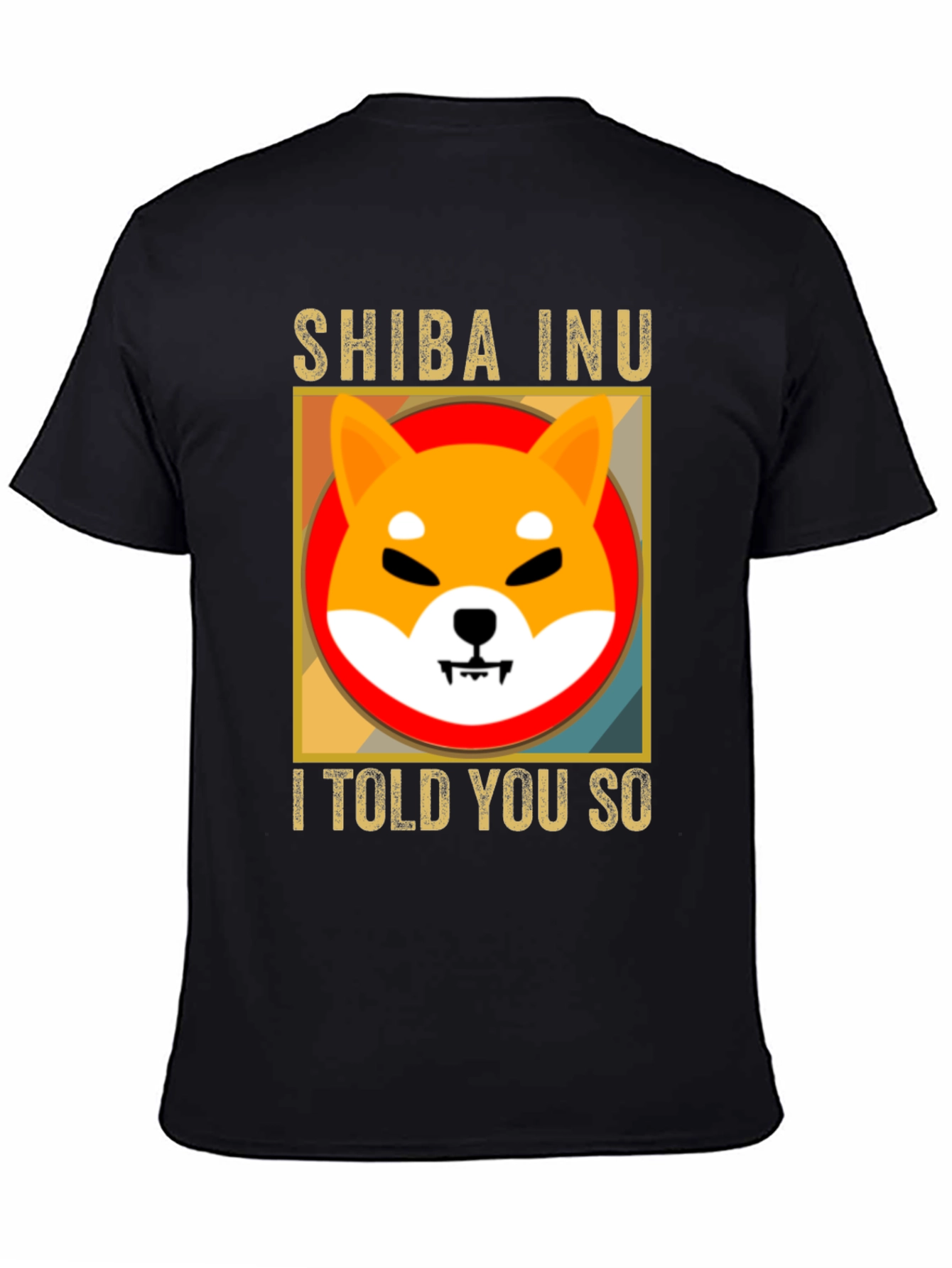 Black Shiba Inu I Told You So Black T-Shirt view 4