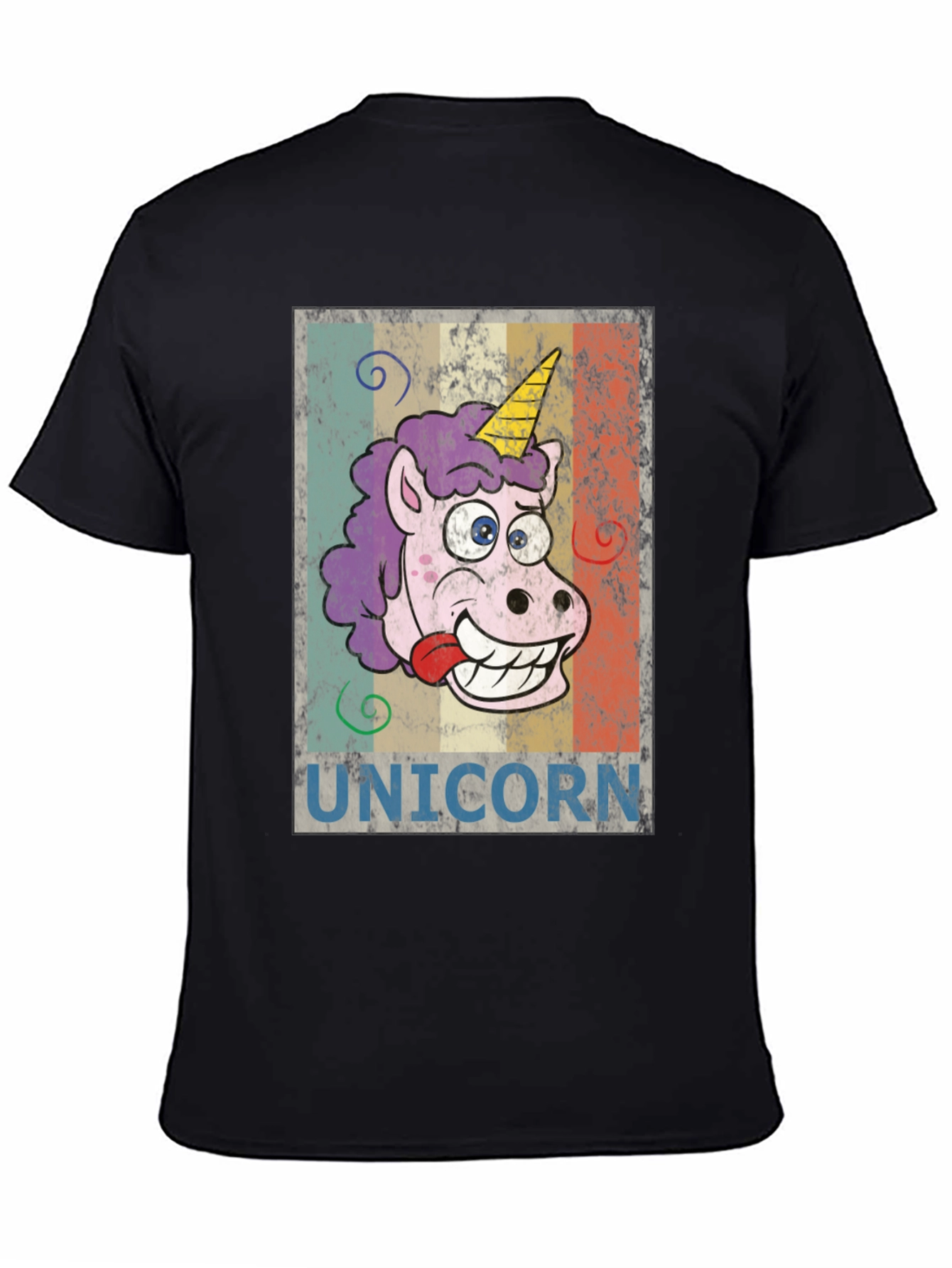 Black Funny Unicorn Graphic Tee - Unisex view 4