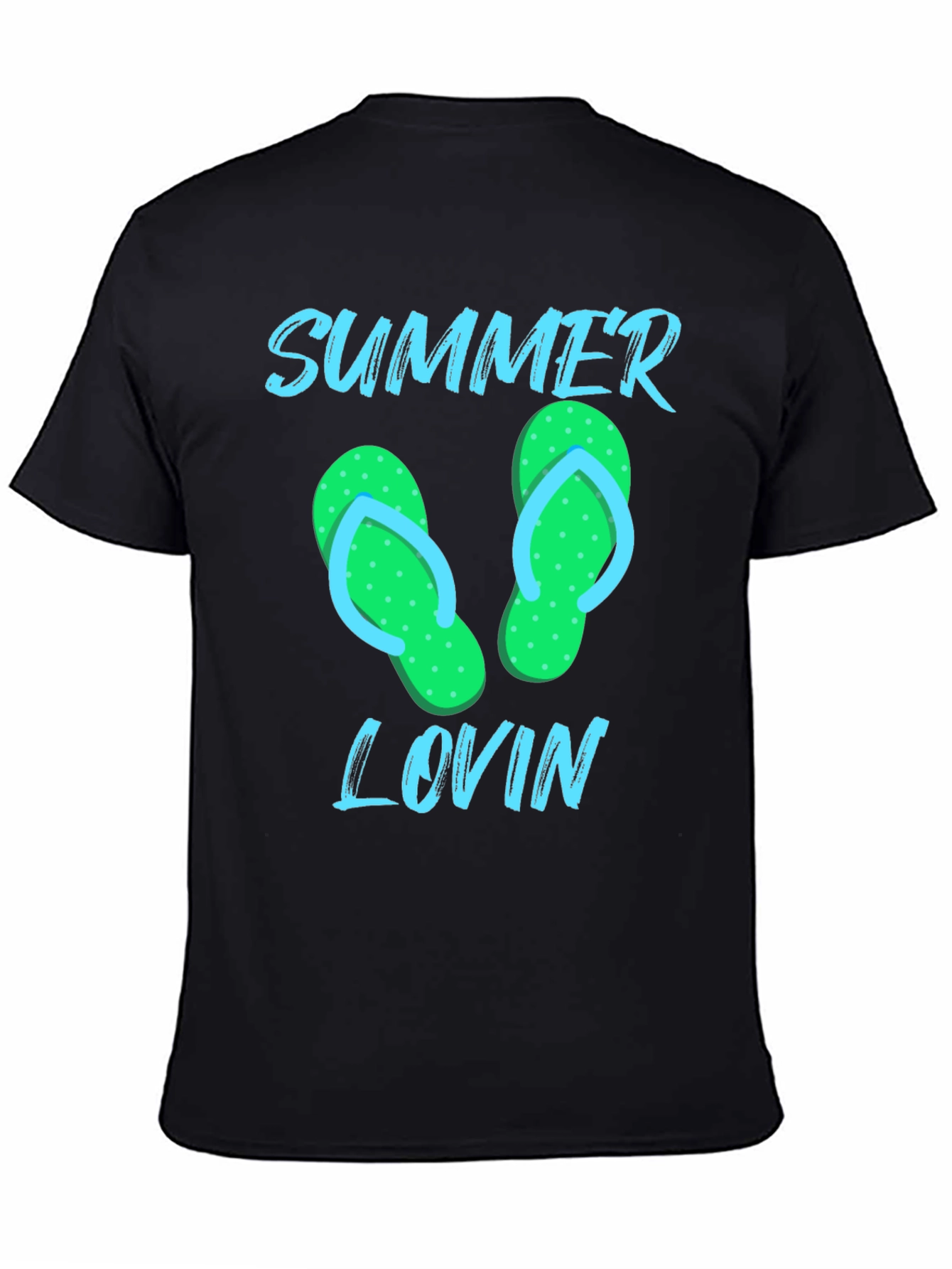 Black Summer Lovin' Flip Flop Graphic Tee view 4