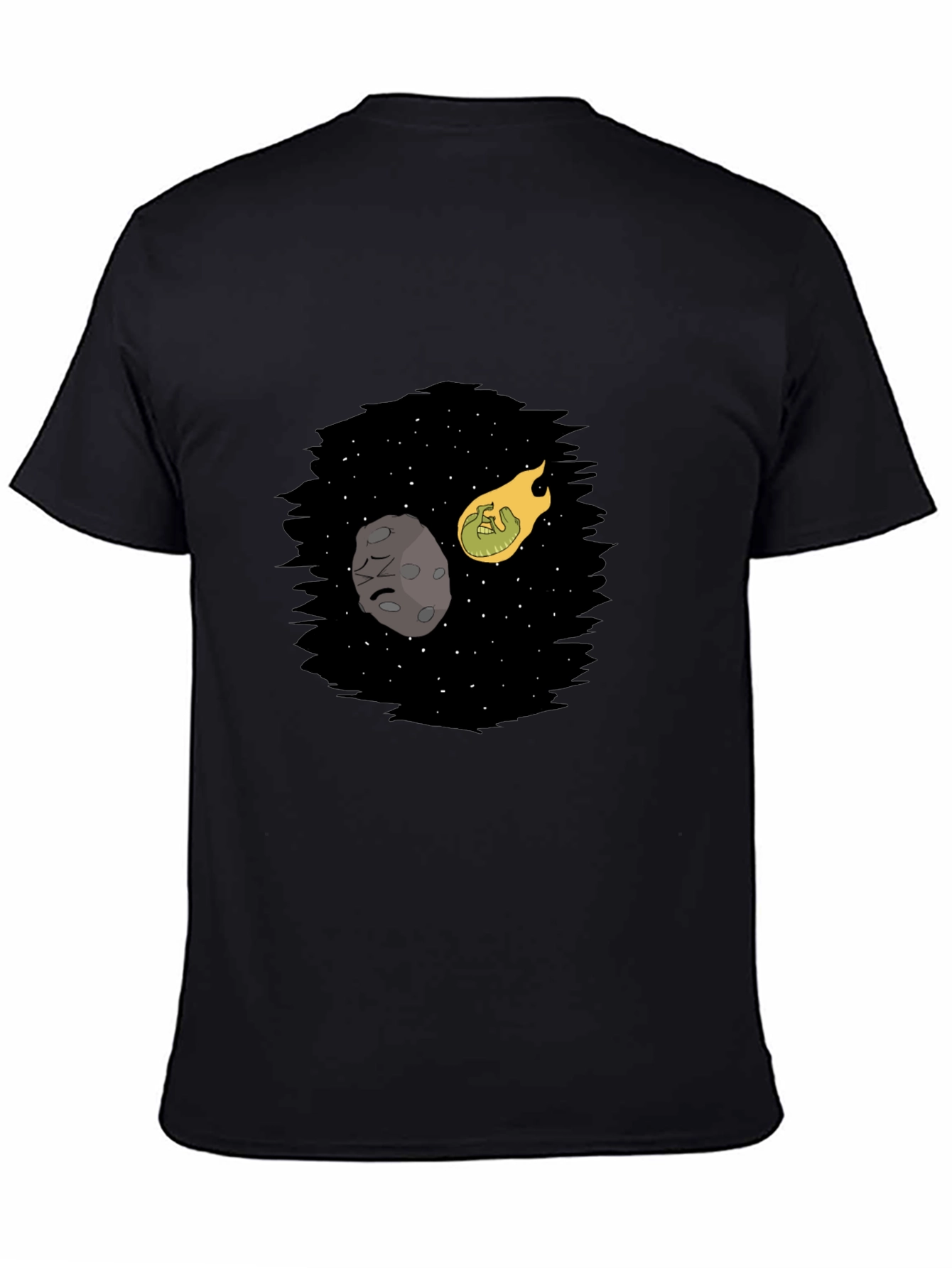 Black Cosmic Collision Black T-Shirt view 4