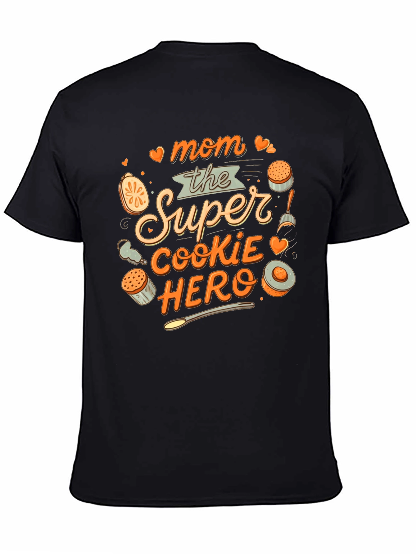 Black Mom the Super Cookie Hero T-Shirt view 4