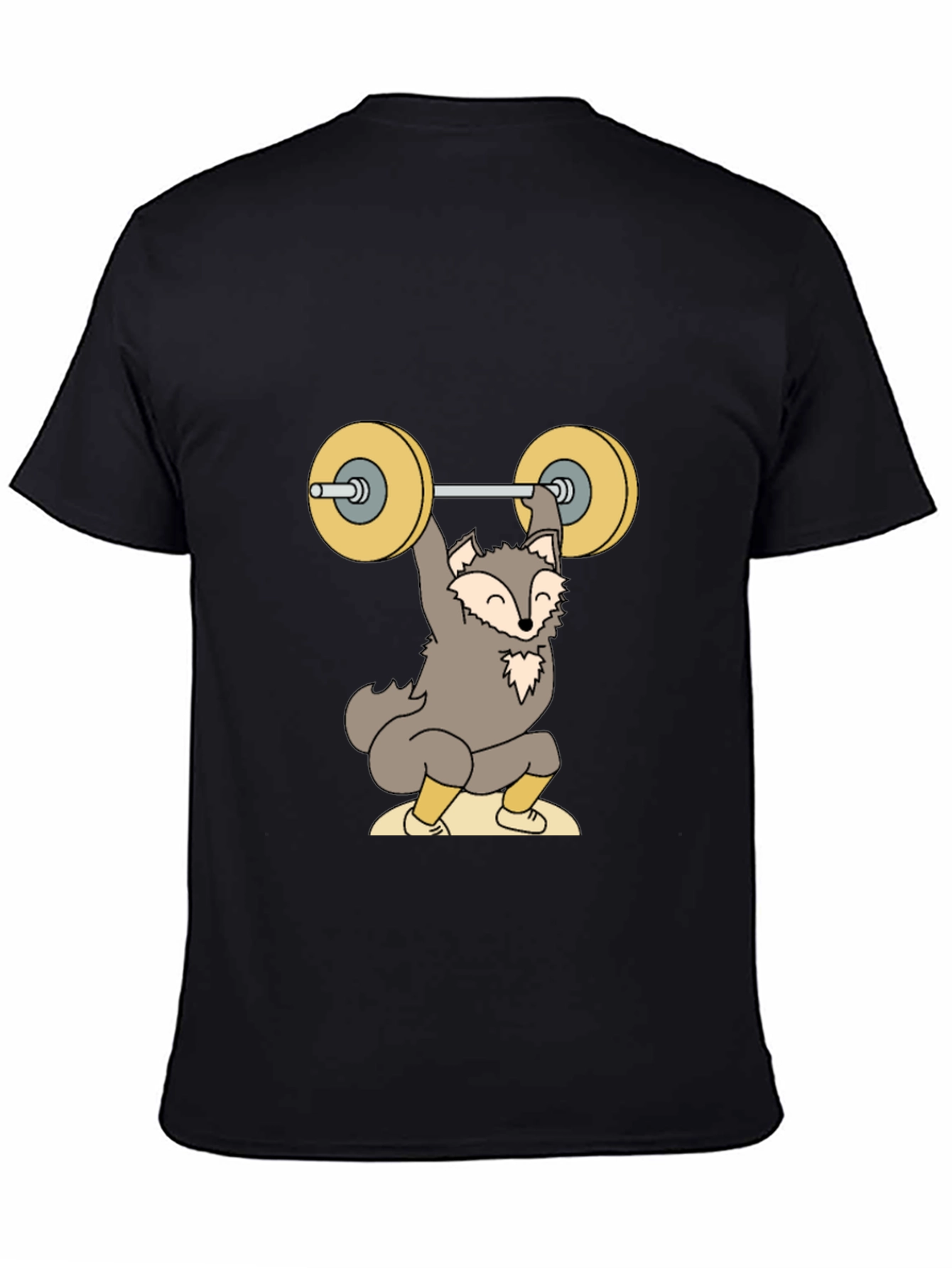 Black Wolf Weightlifting Graphic Tee - Fitness Apparel view 4