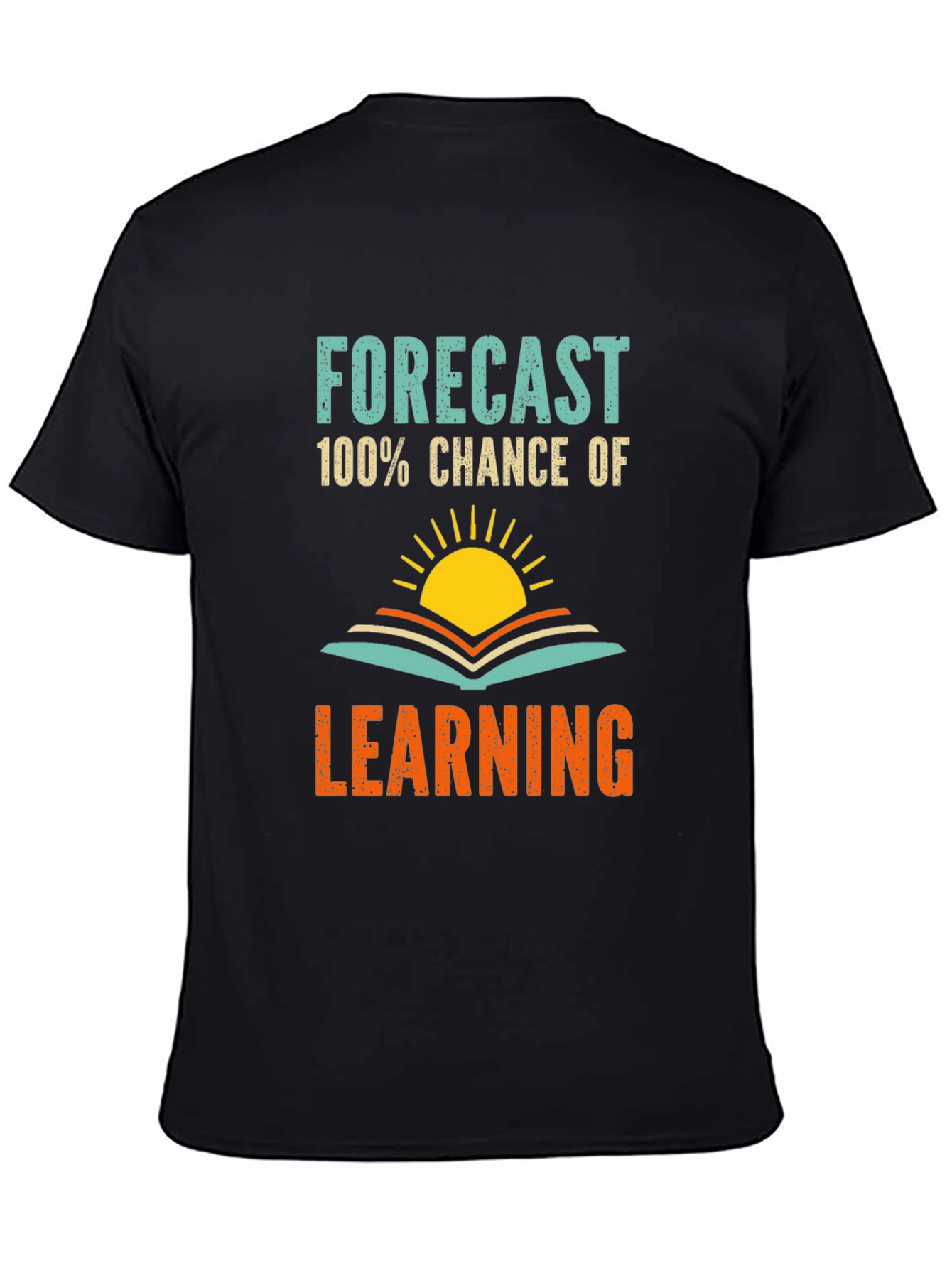 Black Forecast Learning T-Shirt, Study Tee view 4