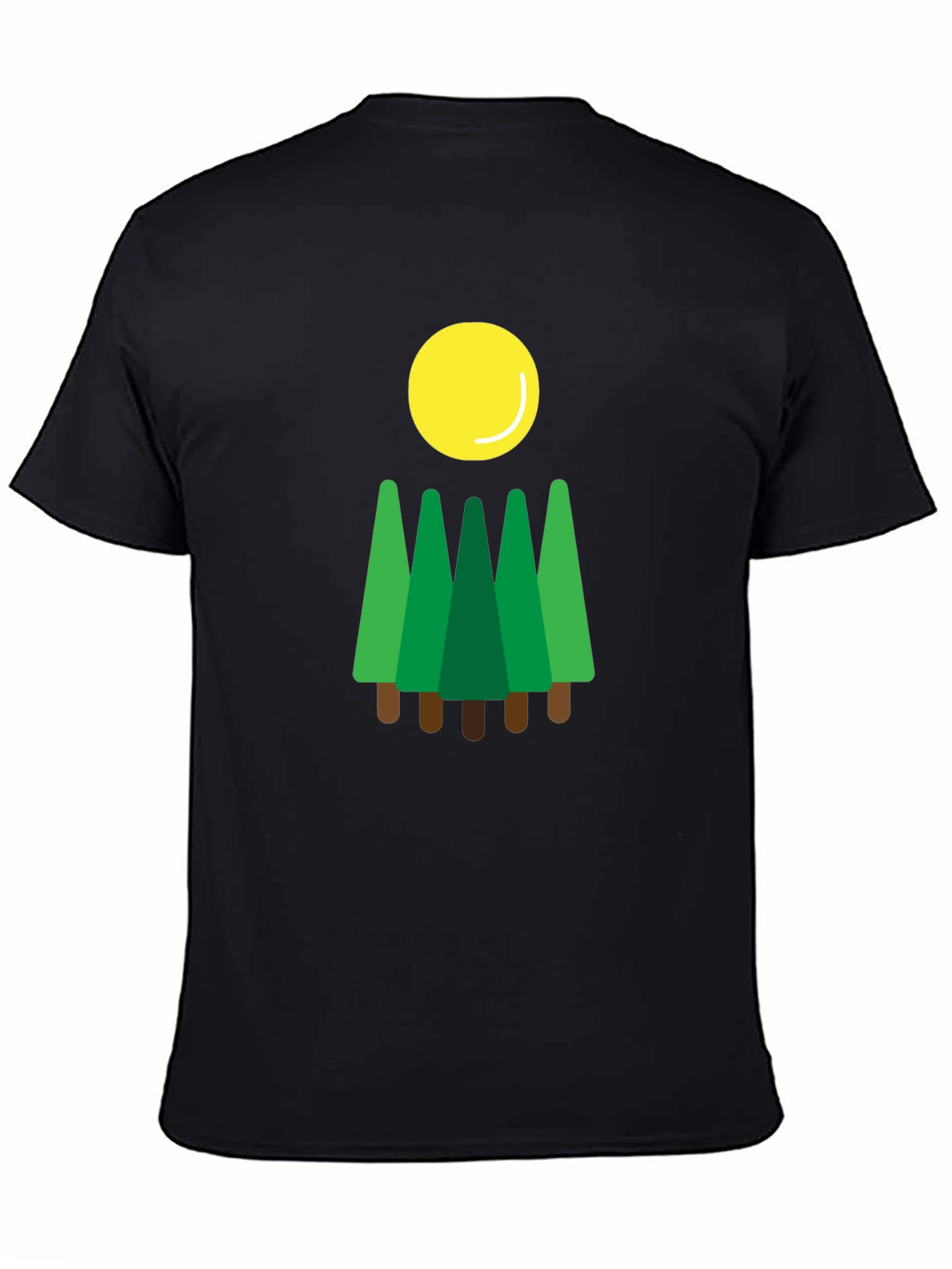 Black Forest Sun T-Shirt, Nature Graphic Tee view 4