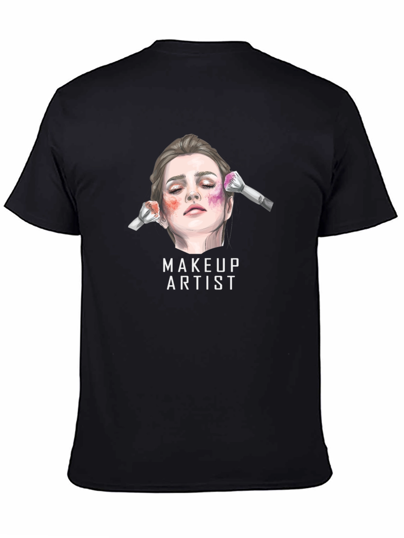 Black Makeup Artist Graphic Tee - Unisex view 4