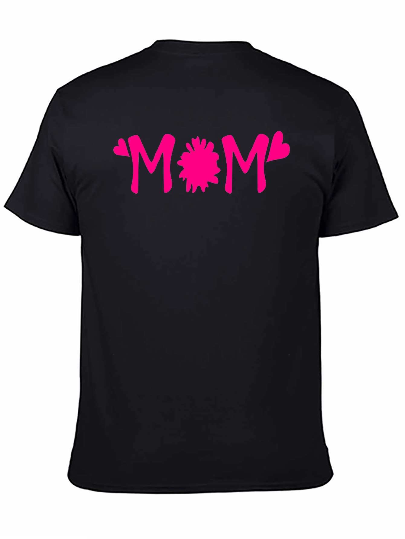 Black Mom Heart Graphic Tee - Black Unisex T-Shirt view 4