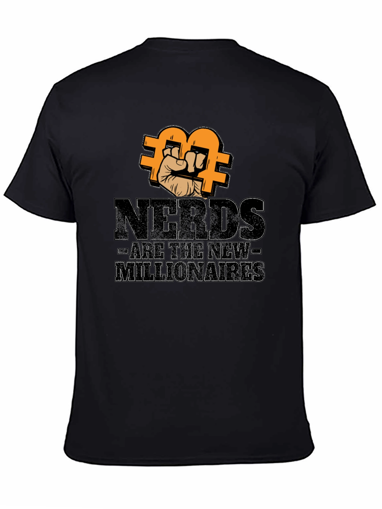 Black Nerds Are The New Millionaires Bitcoin T-Shirt view 4