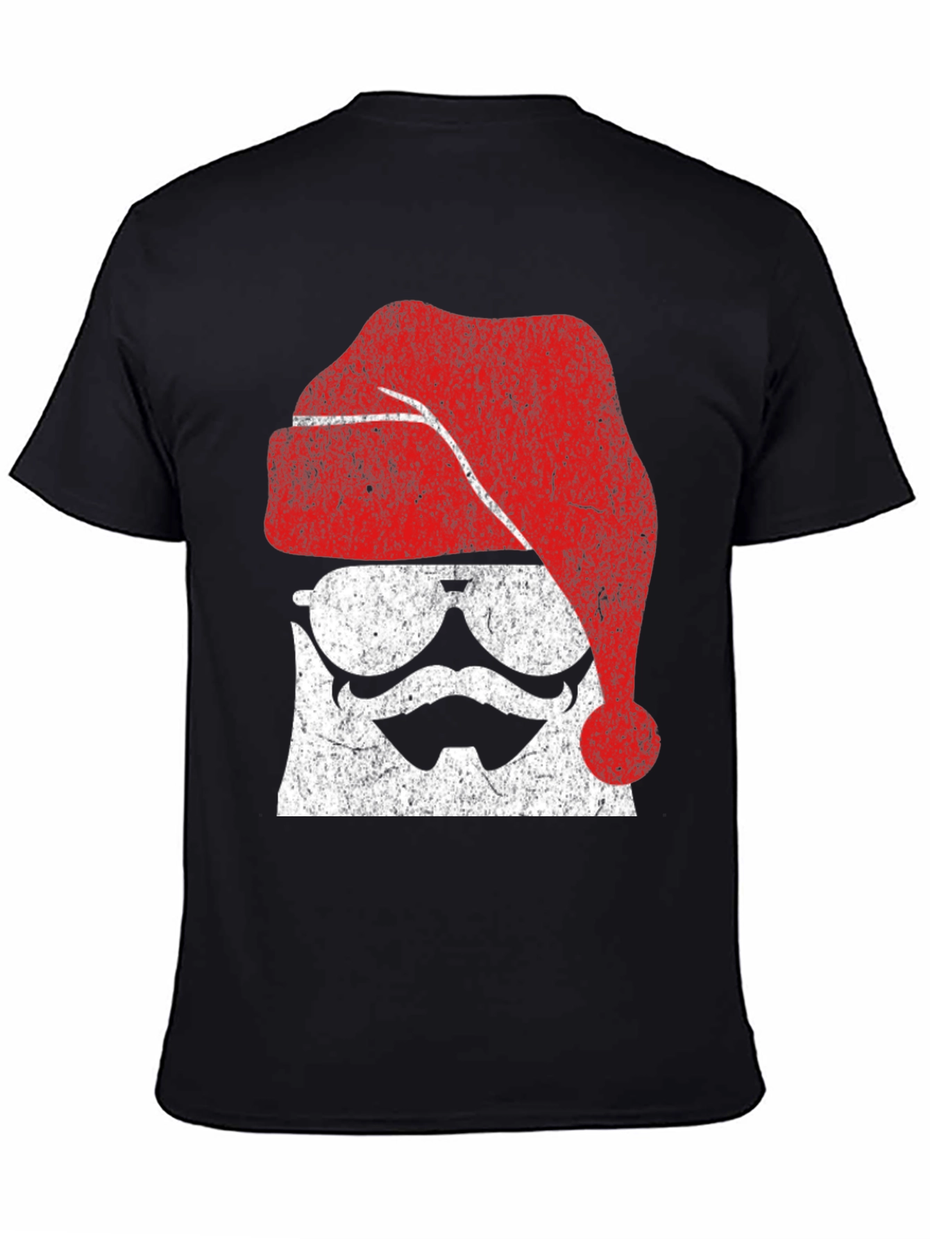 Black Festive Santa Stormtrooper Graphic Tee view 4
