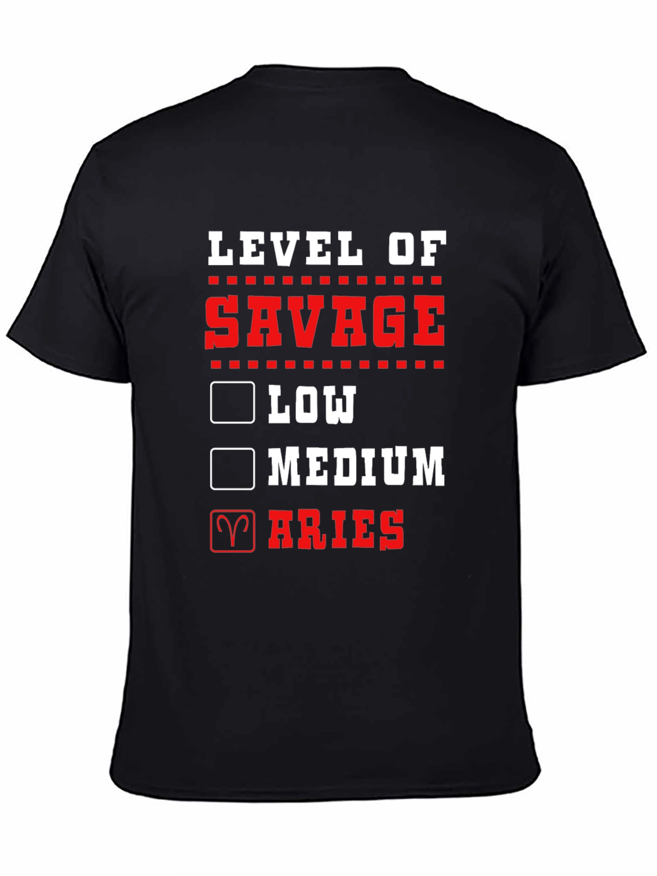 Black Level of Savage Aries T-Shirt view 4