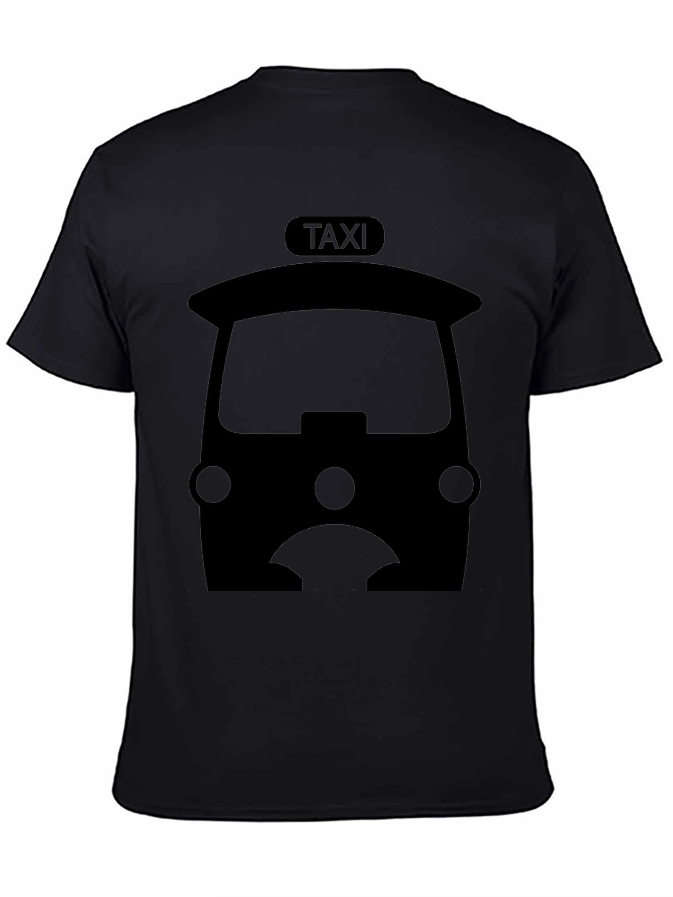 Black Taxi Graphic Tee - Unisex Black T-Shirt view 4