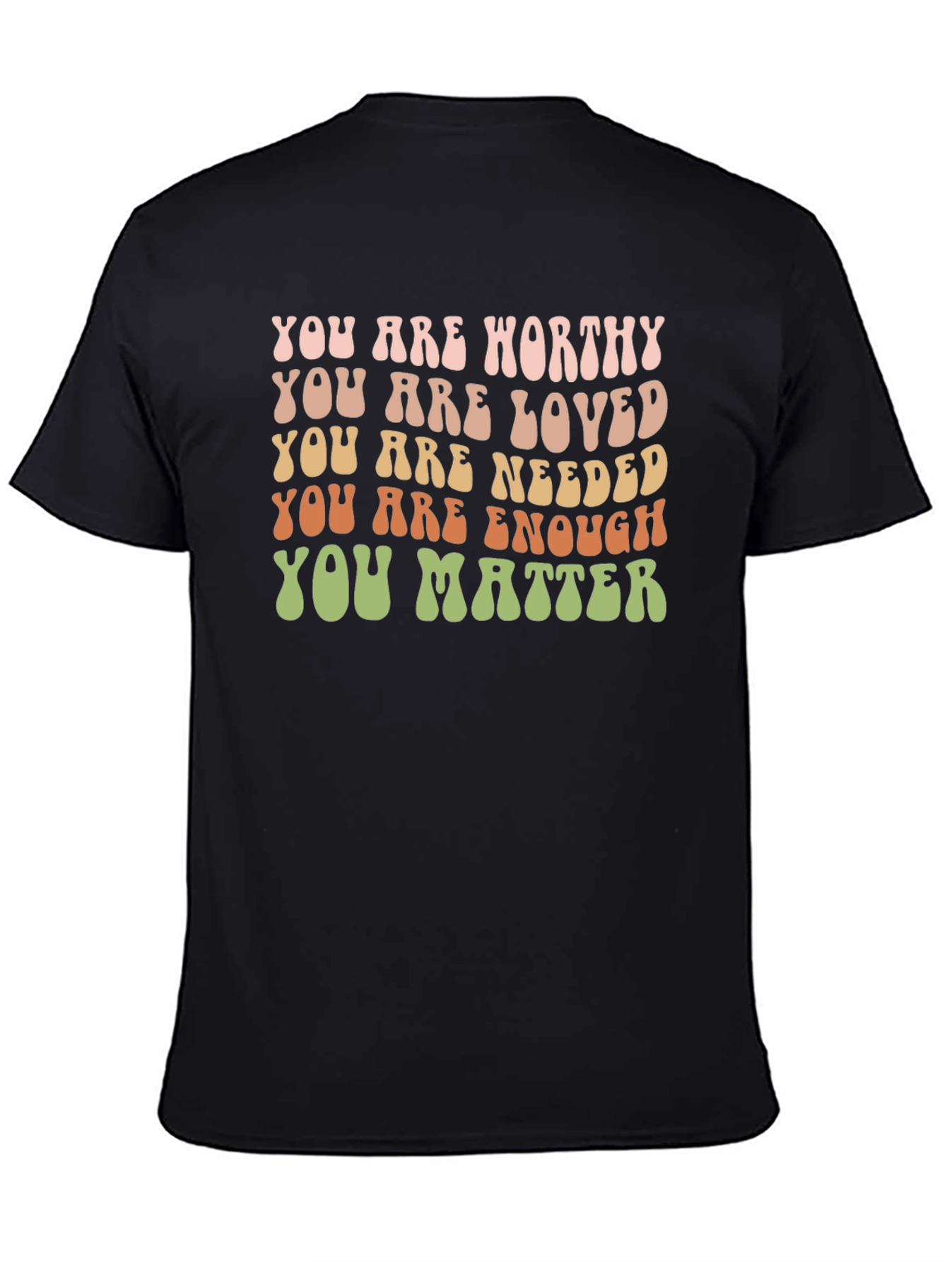 Black You Are Worthy Graphic Tee view 4