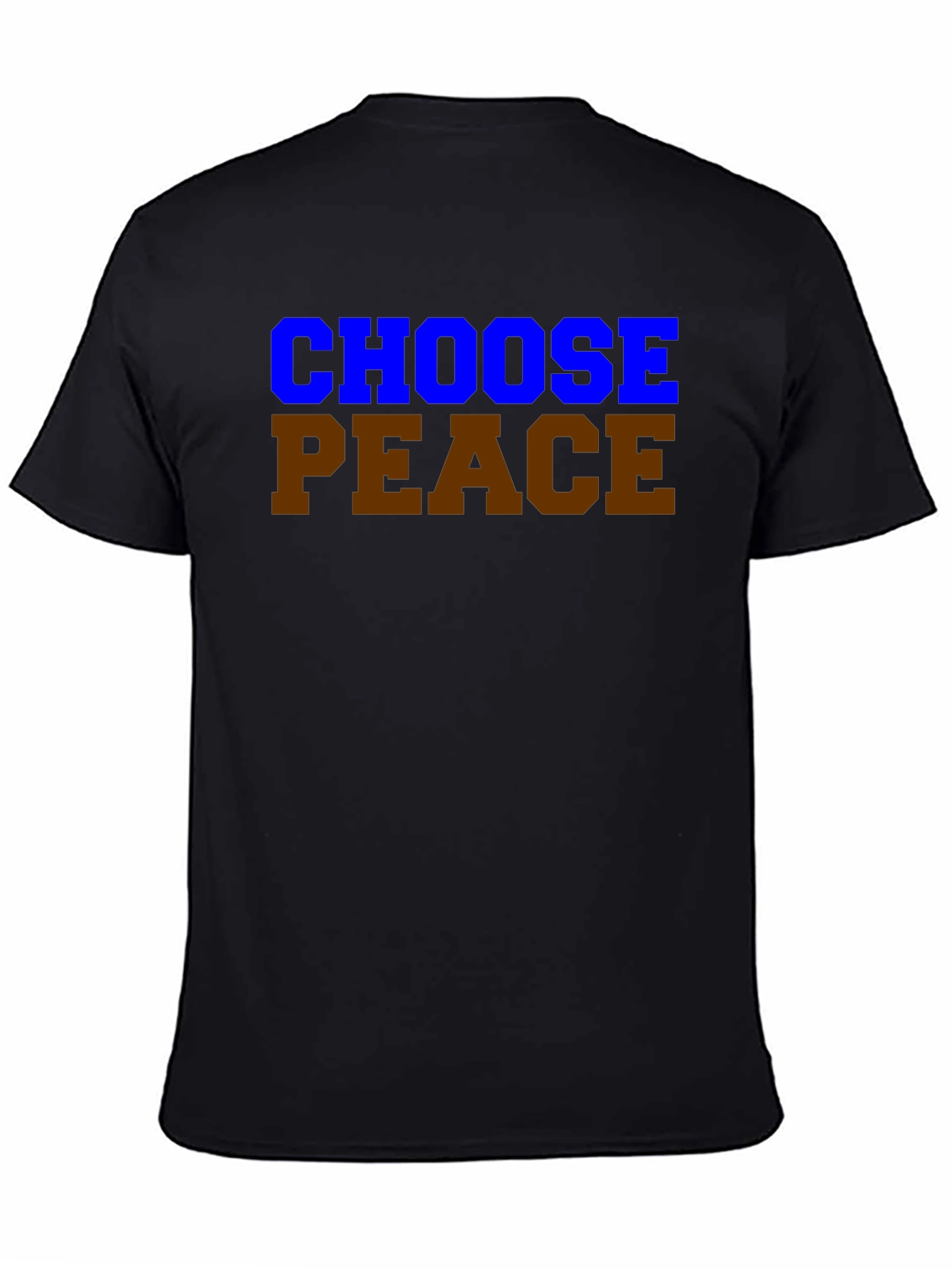 Black Choose Peace Graphic T-Shirt - Black Casual Tee view 4