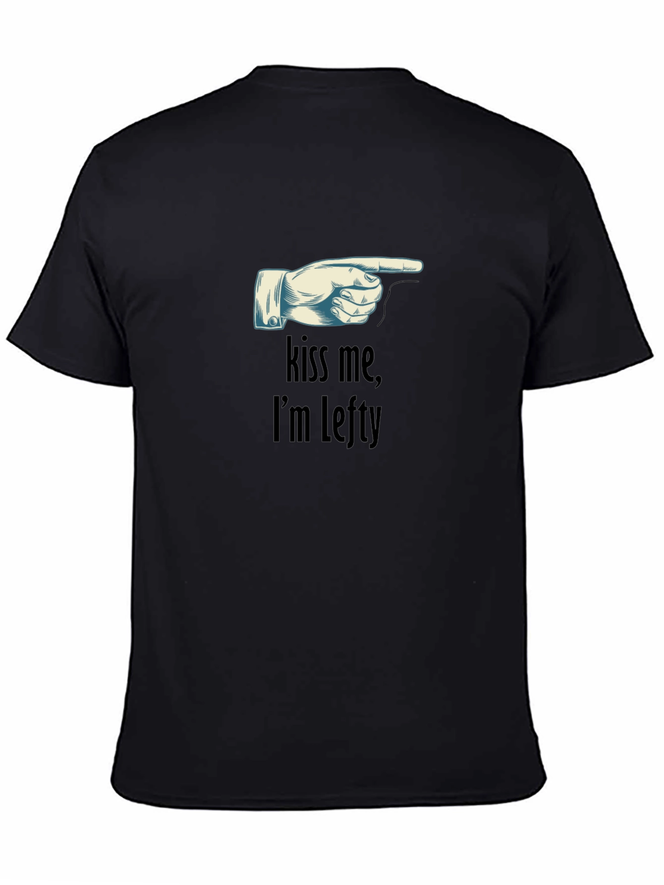 Black Kiss Me, I'm Lefty Graphic Tee view 4