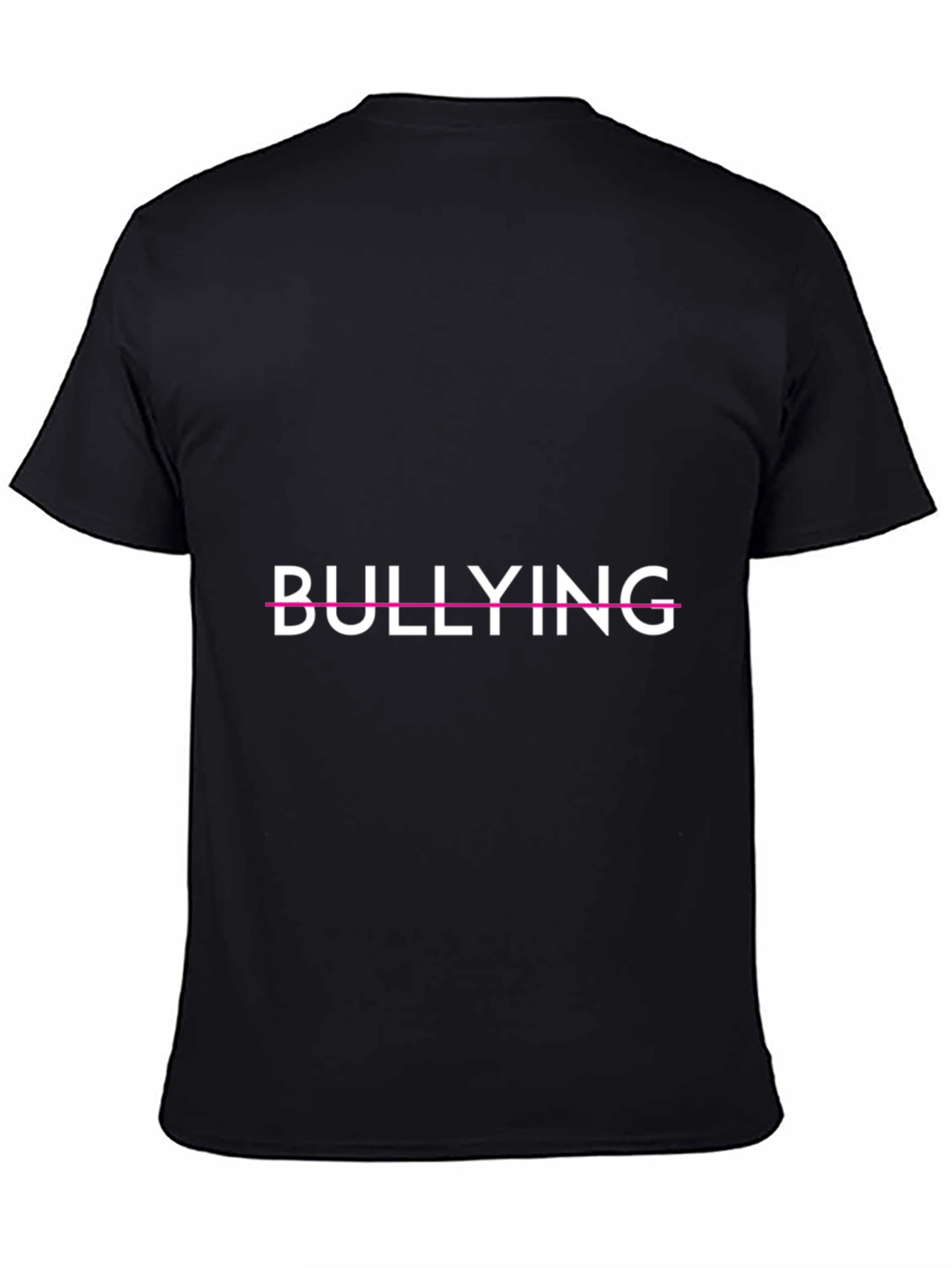 Black Anti-Bullying Black T-Shirt - Make a Statement view 4