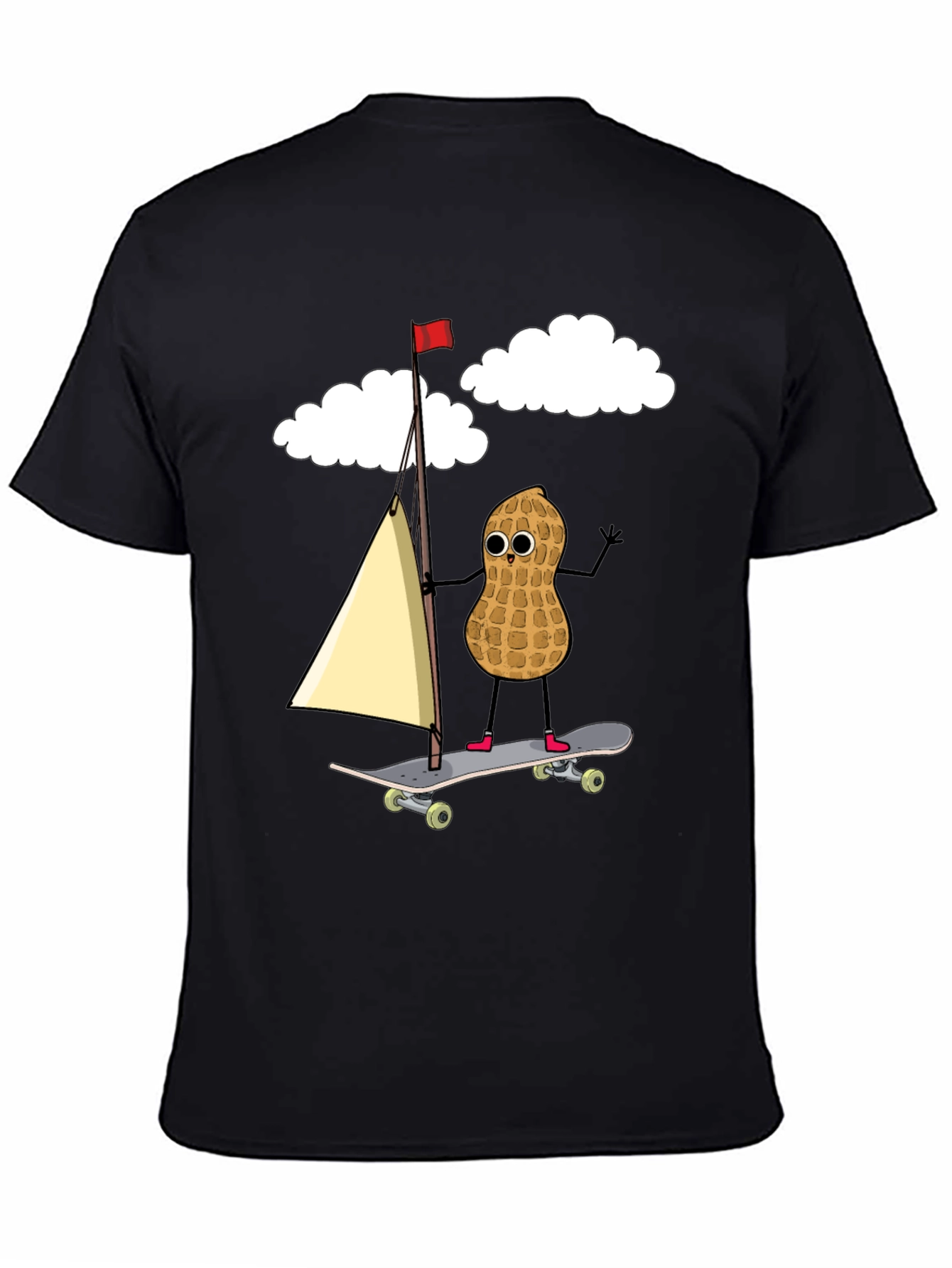 Black Peanut Skateboarder Graphic Tee view 4