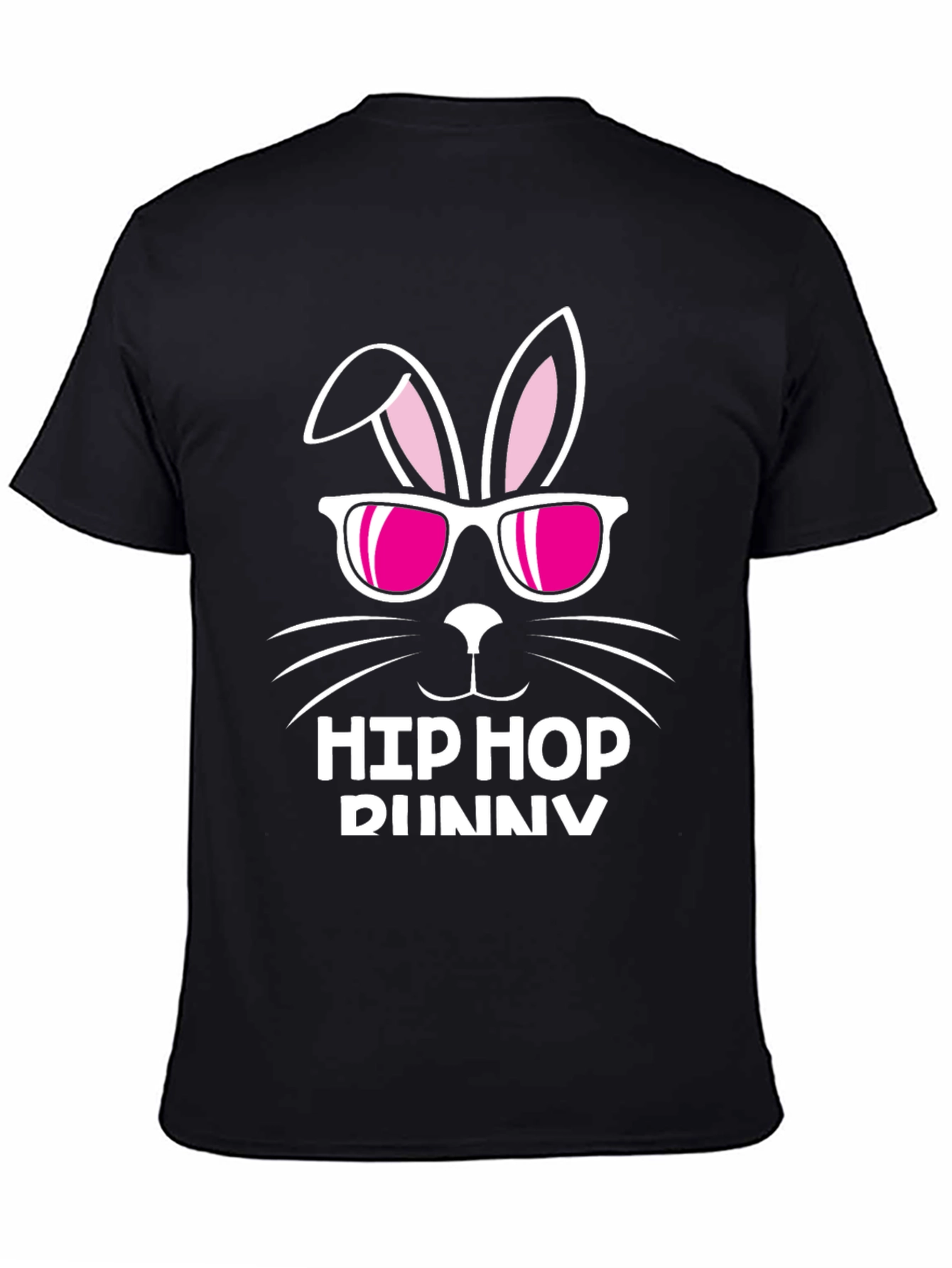 Black Hip Hop Bunny T-Shirt: Cool Easter Style view 4