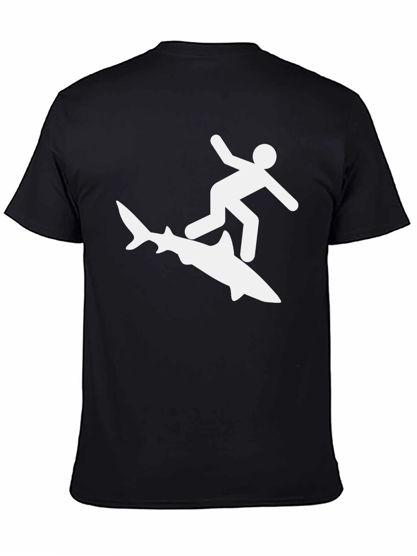 Black Shark Rider Tee - Black Graphic T-Shirt view 4