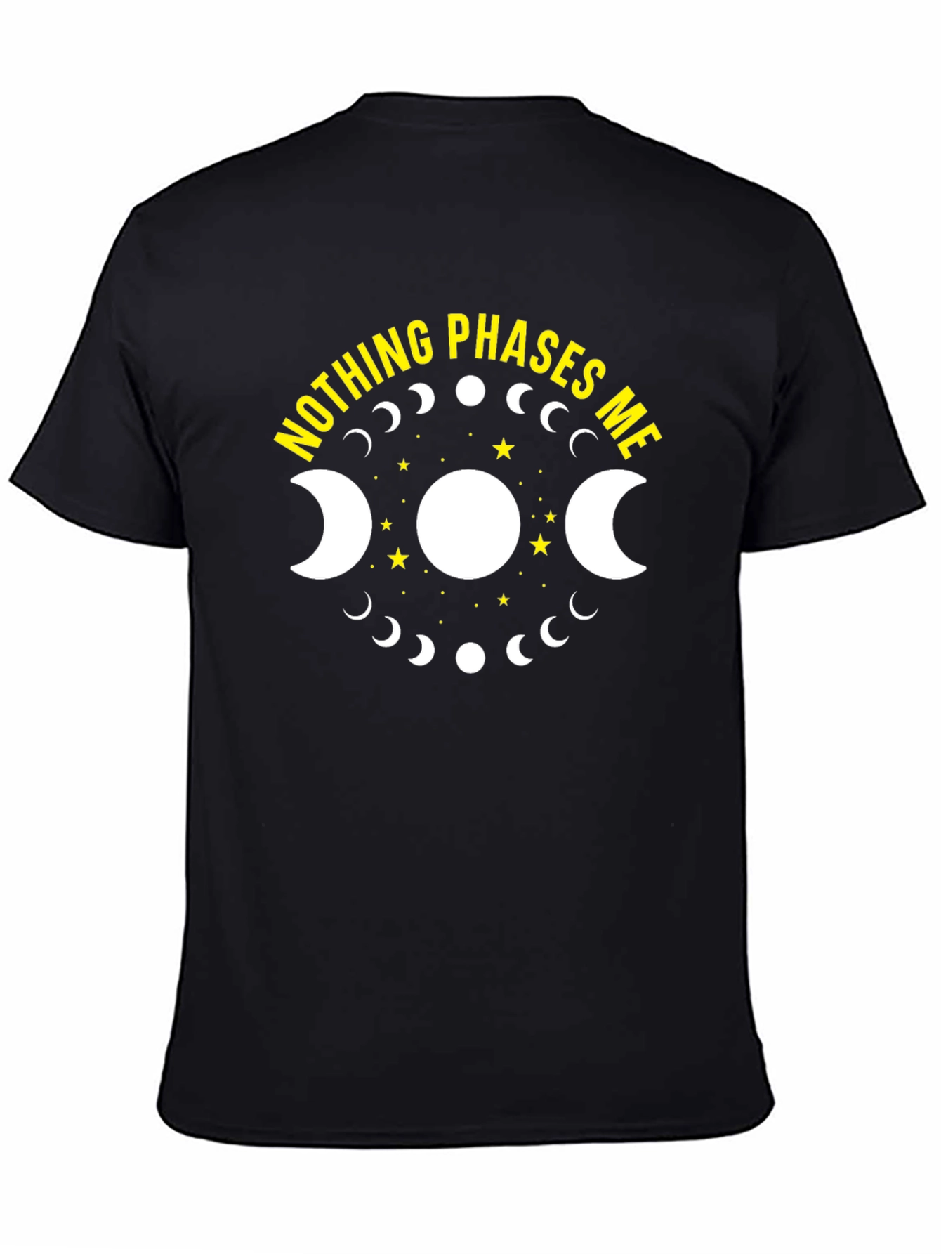 Black Nothing Phases Me T-Shirt, Moon Phases Graphic Tee view 4