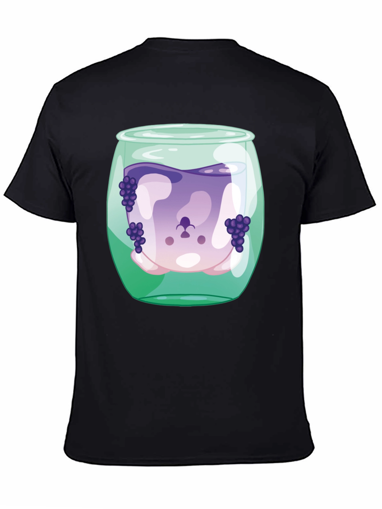 Black Grape Juice Dog Tee - Funny Graphic T-Shirt view 4