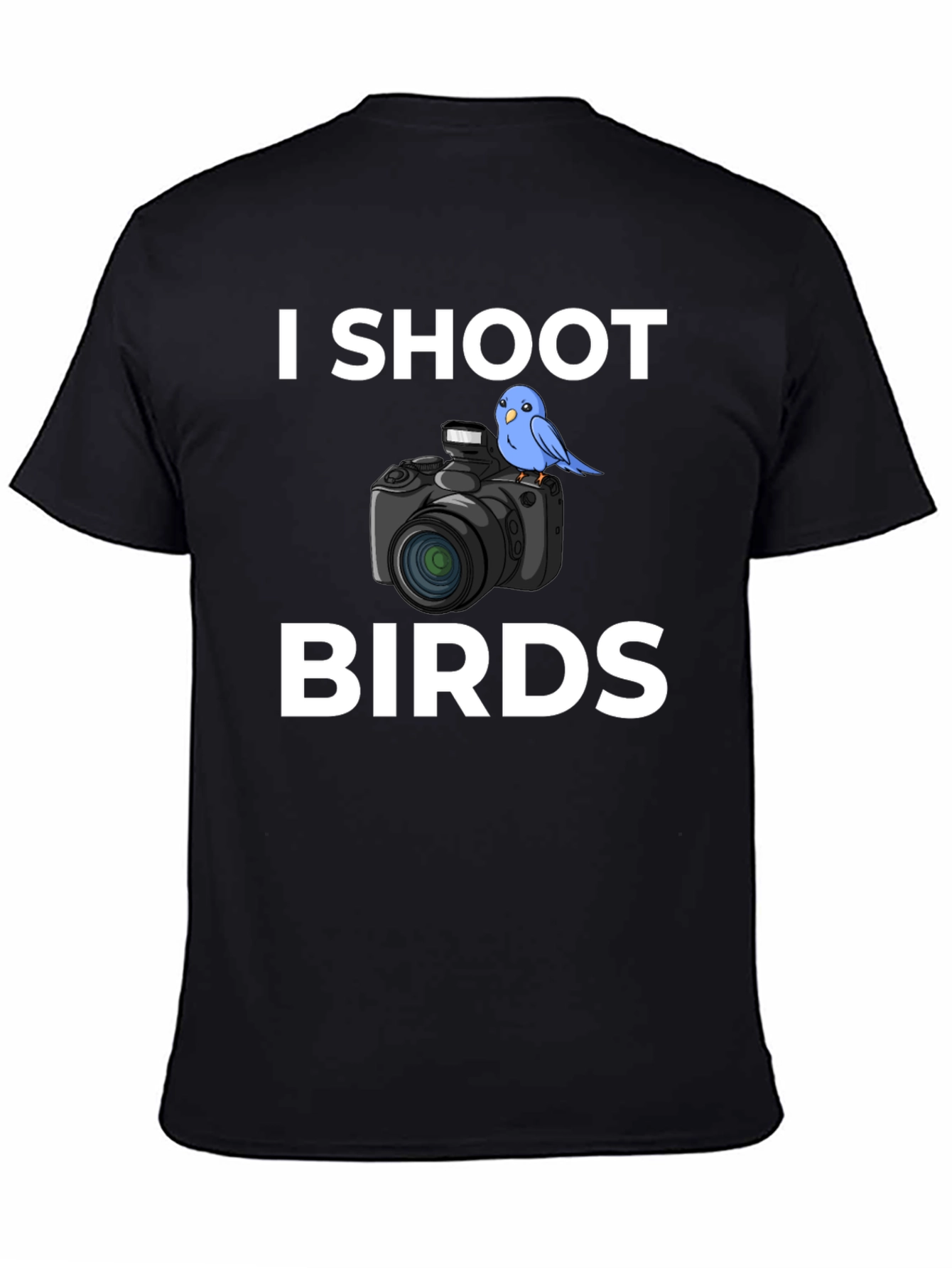 Black I Shoot Birds Graphic T-Shirt view 4