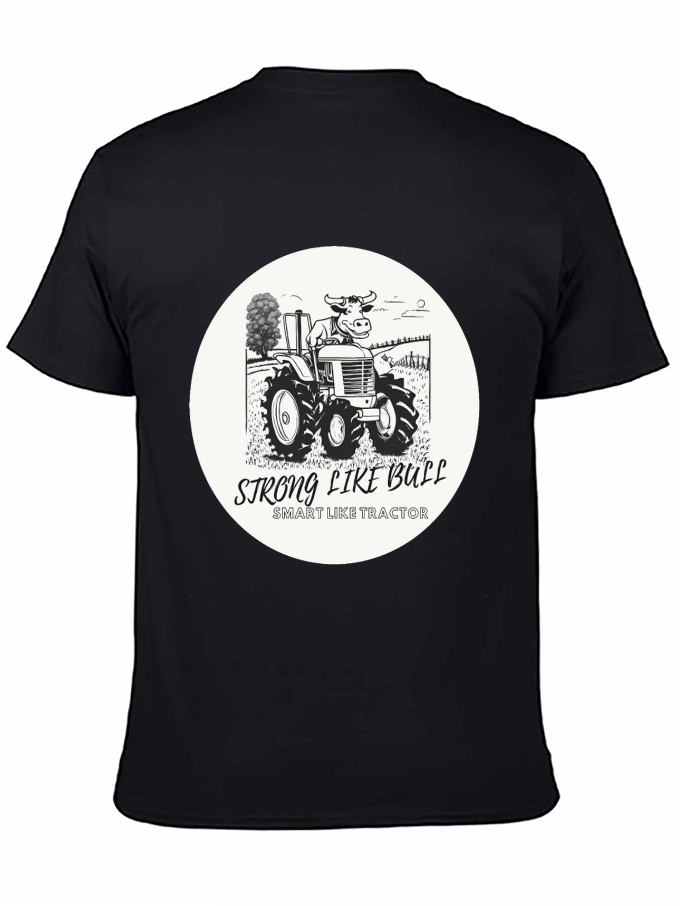 Black Strong Like Bull T-Shirt view 4