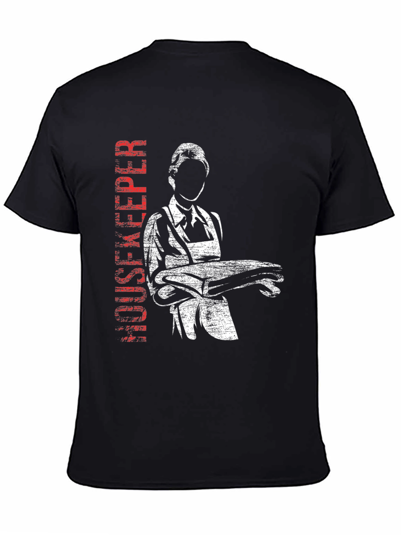 Black Housekeeper Graphic Tee - Classic Black T-Shirt view 4