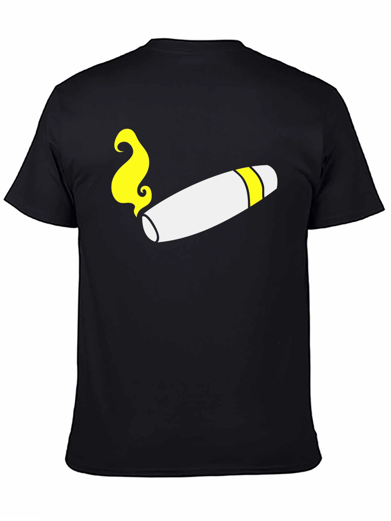 Black Cigar Graphic Tee - Cool Smoker's T-Shirt view 4