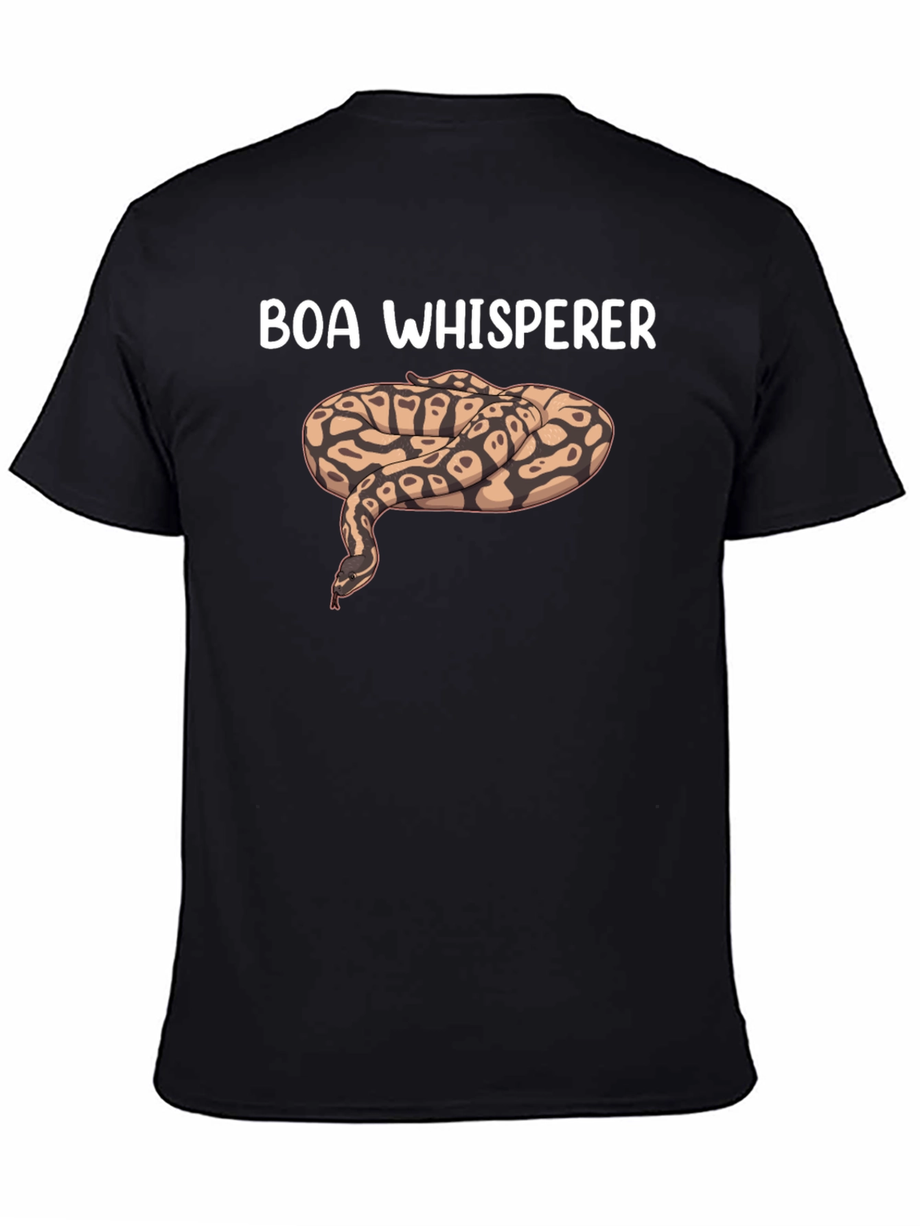 Black Boa Whisperer Snake Graphic T-Shirt view 4