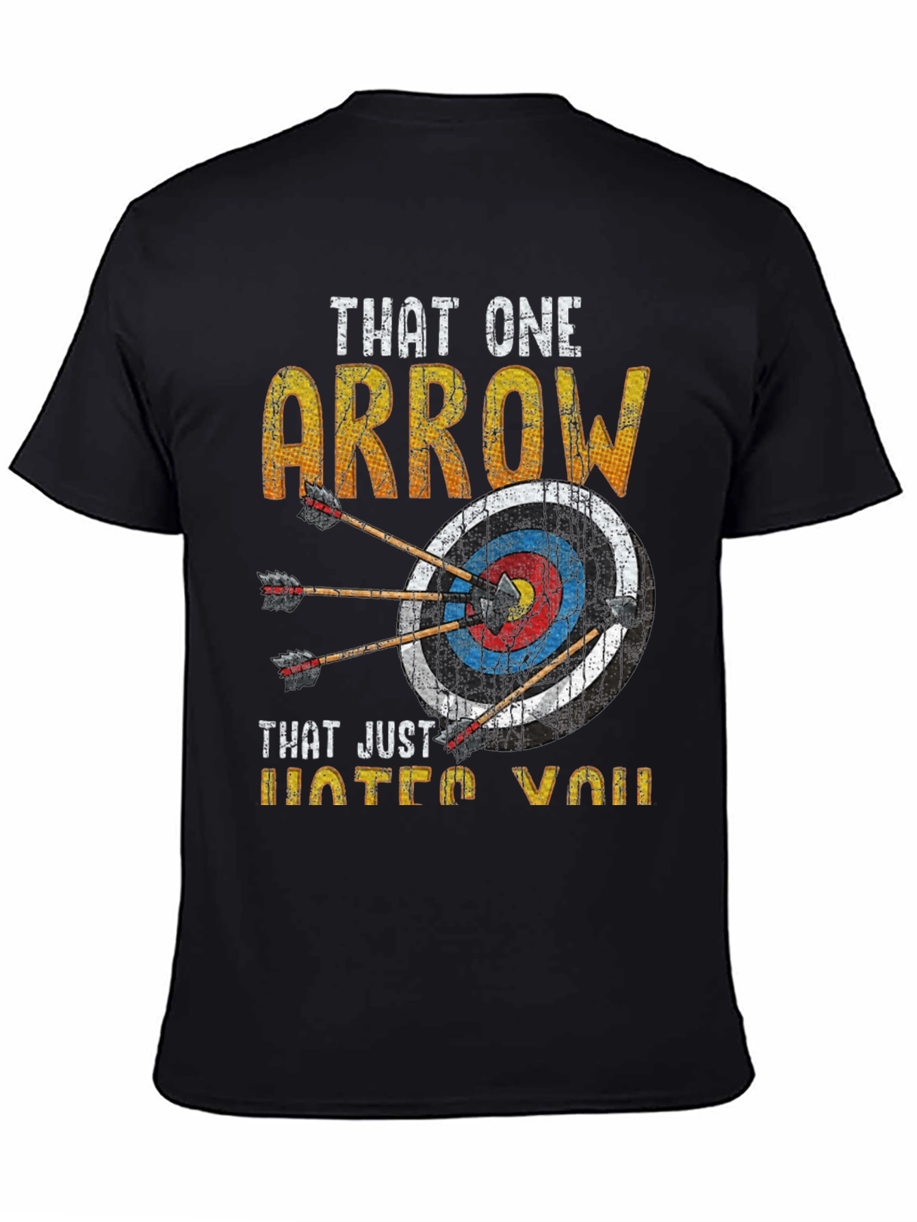Black Archery Arrow T-Shirt - Humor Target Tee view 4