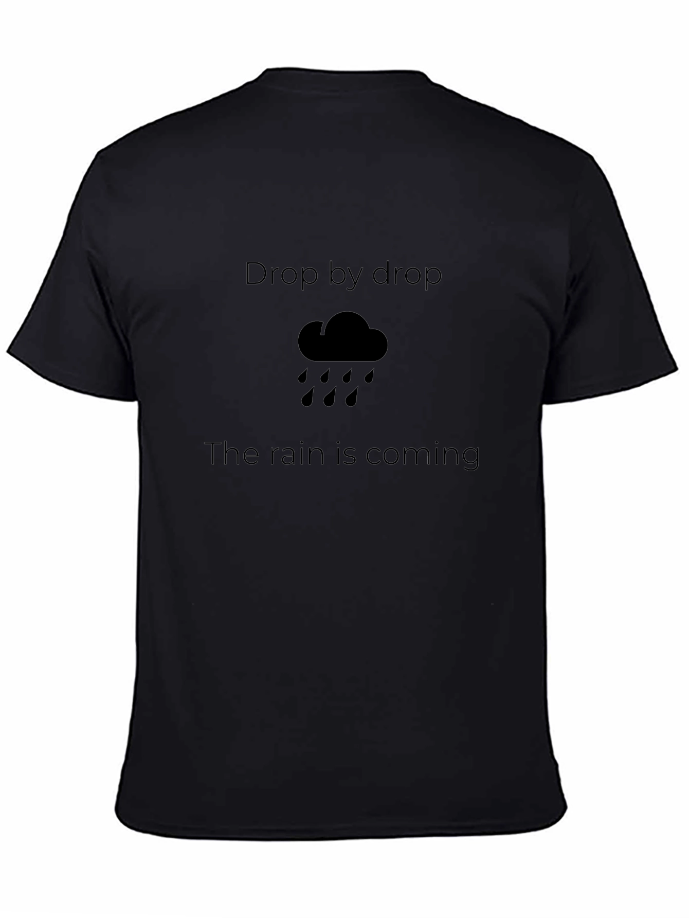 Black Rain Cloud Graphic T-Shirt - "Drop by Drop" view 4