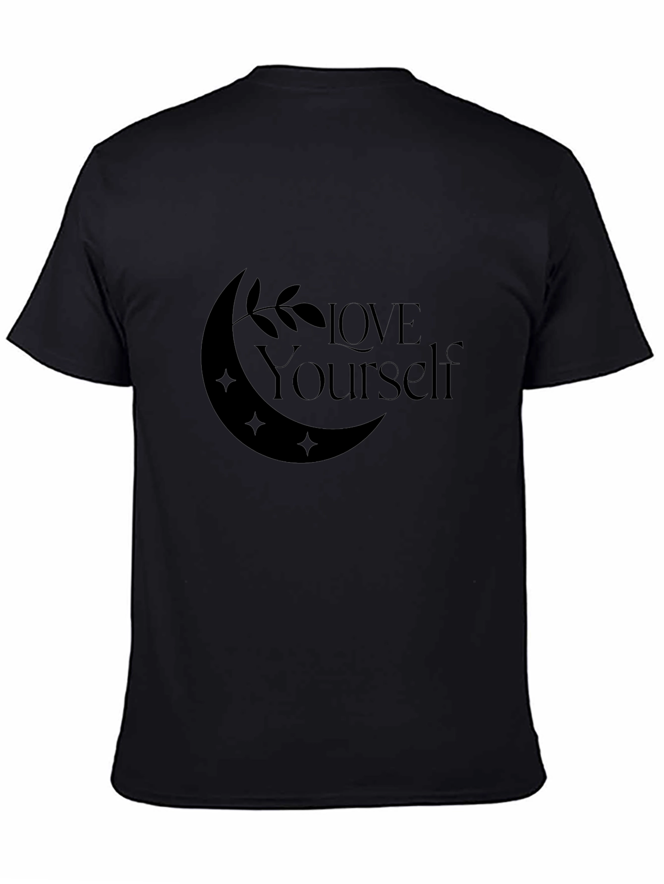 Black Love Yourself Black T-Shirt view 4
