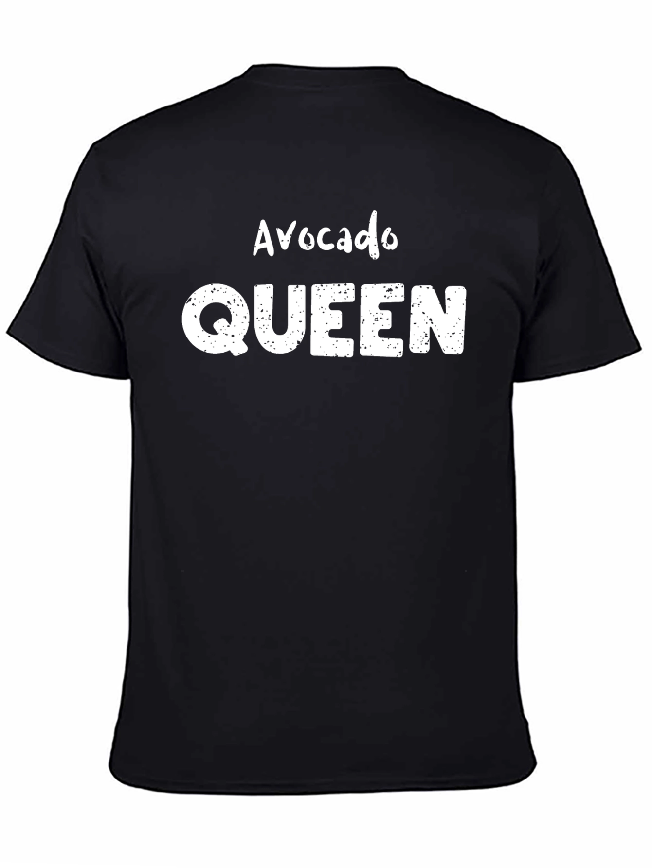 Black Avocado Queen Graphic Tee - Unisex Black T-Shirt view 4