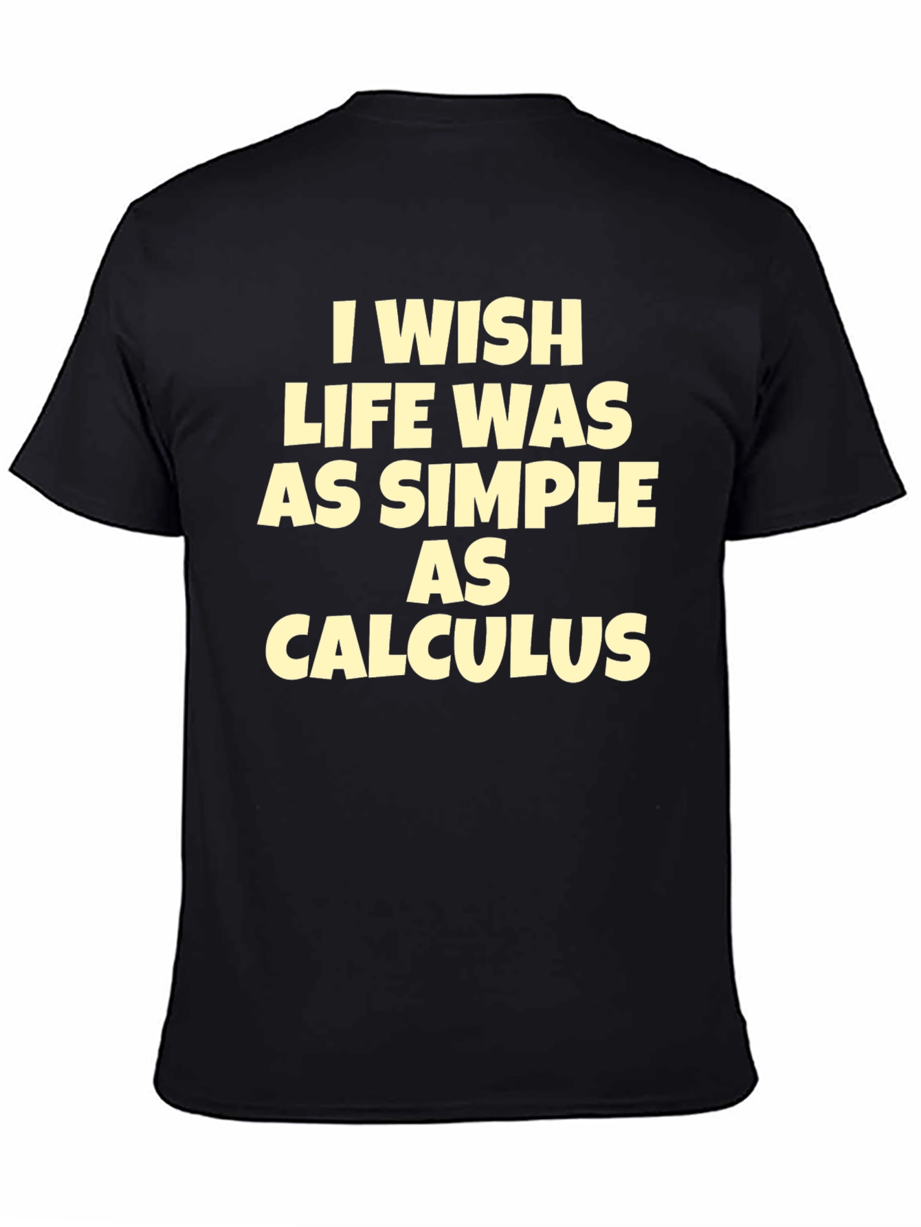 Black Calculus Simple Life Graphic Tee - Black Cotton T-Shirt view 4