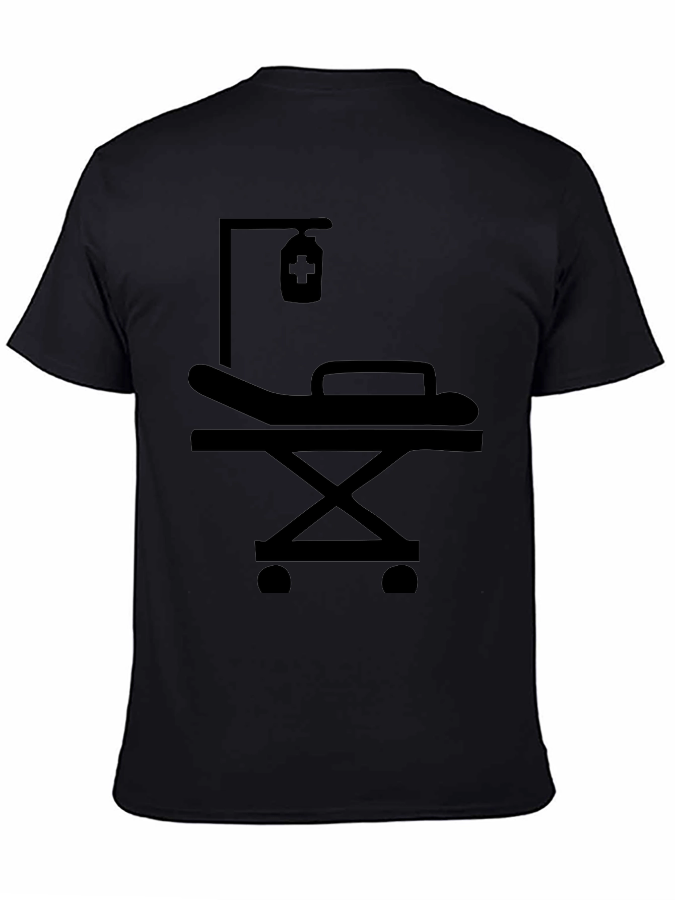 Black Medical Gurney Graphic T-Shirt view 4