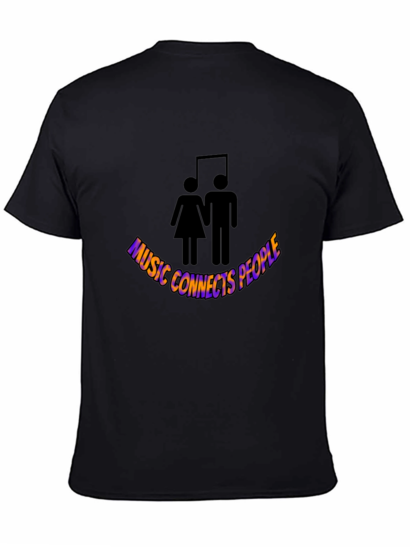 Black Music Connects People Black Graphic Tee view 4