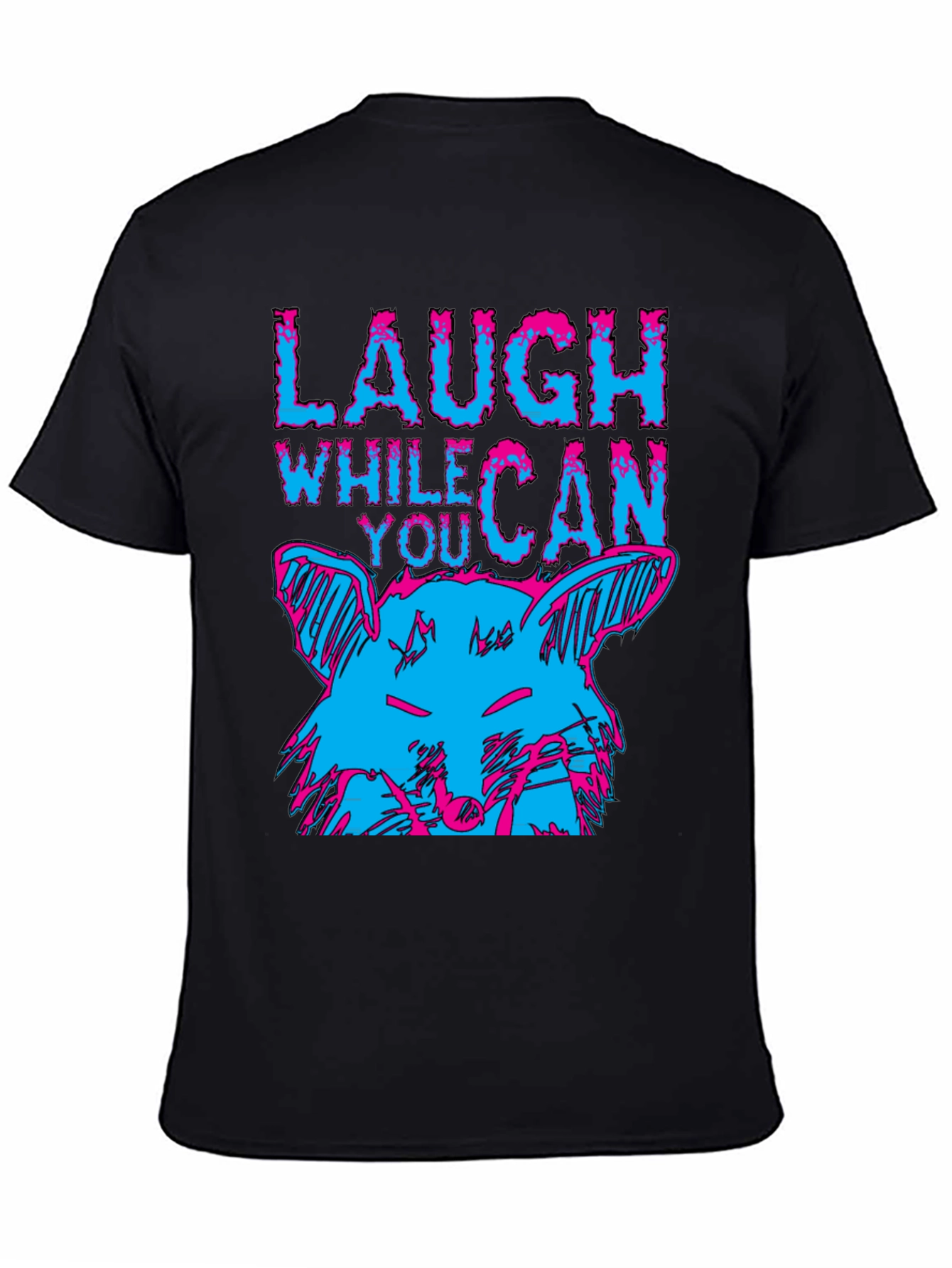 Black Laugh While You Can Graphic Tee view 4