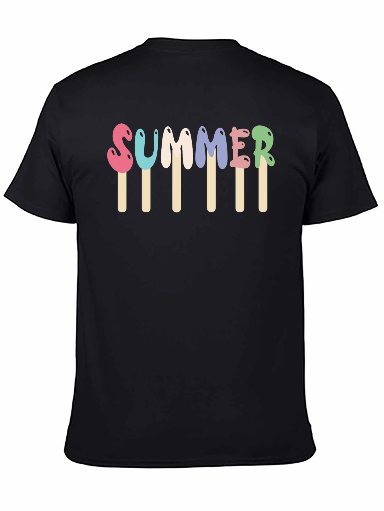 Black Summer Popsicle T-Shirt view 4