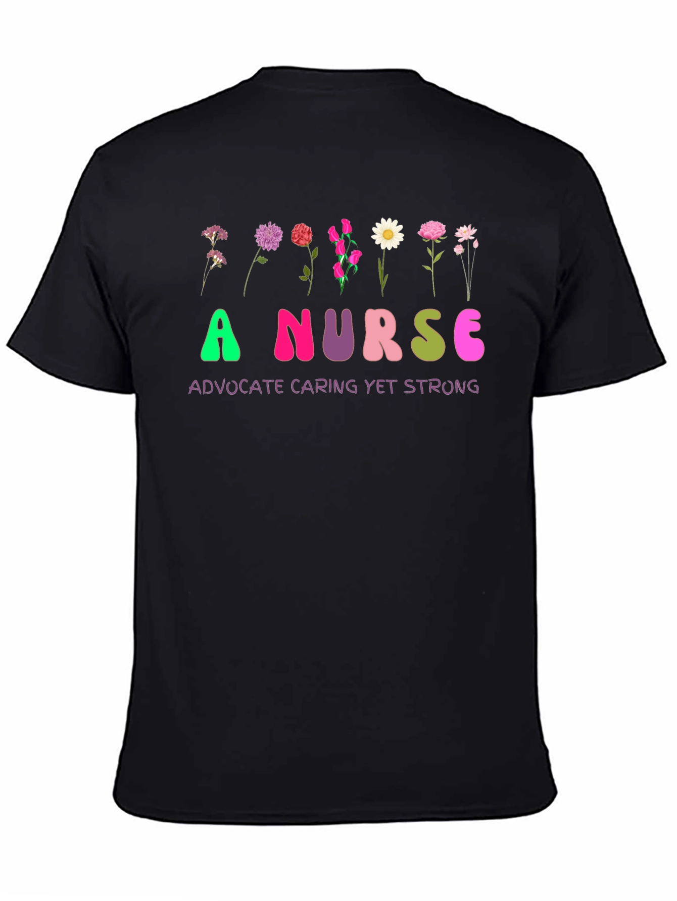 Black A Nurse Advocate Caring Yet Strong T-Shirt view 4