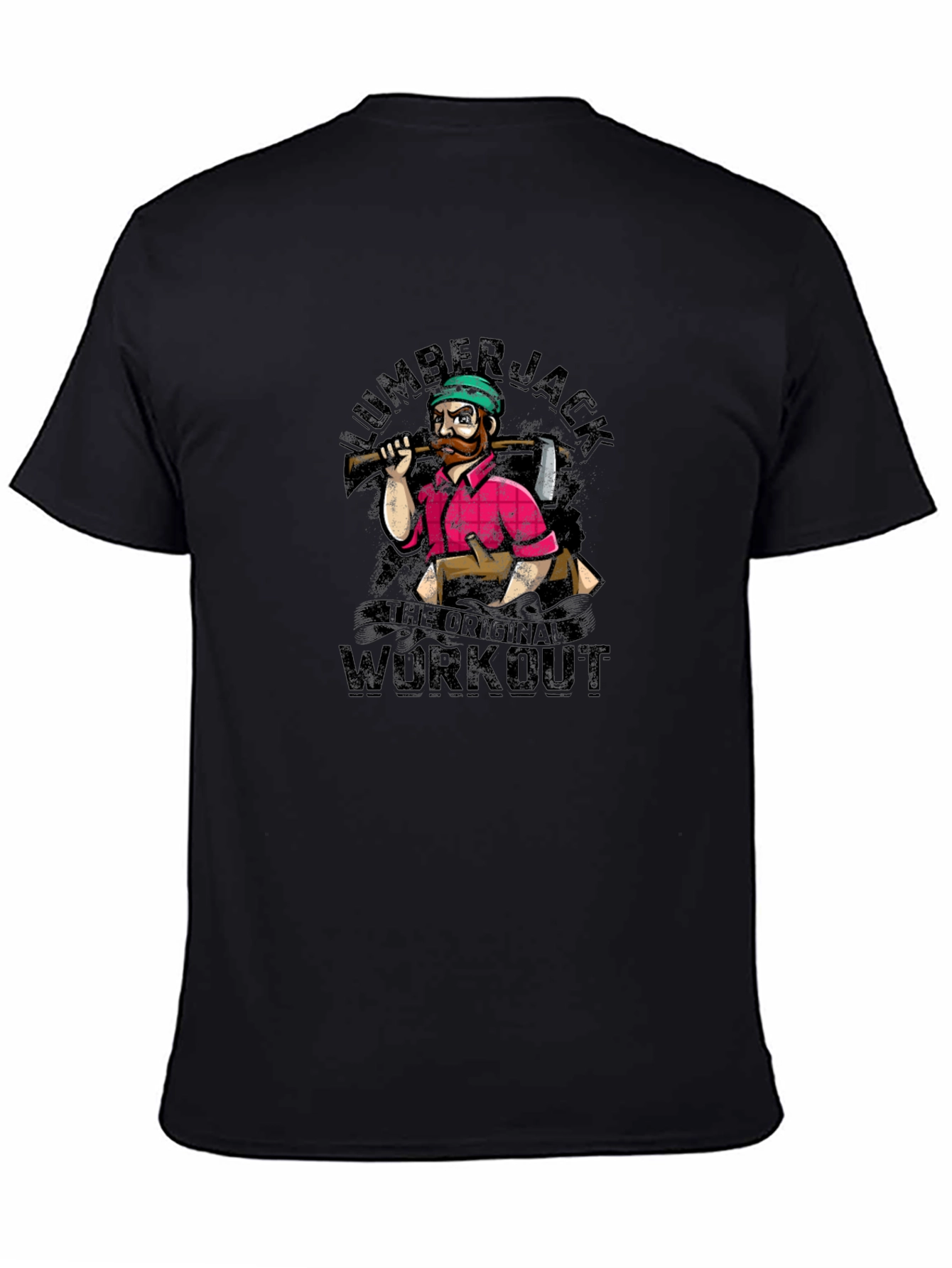 Black Lumberjack Workout Graphic Tee view 4