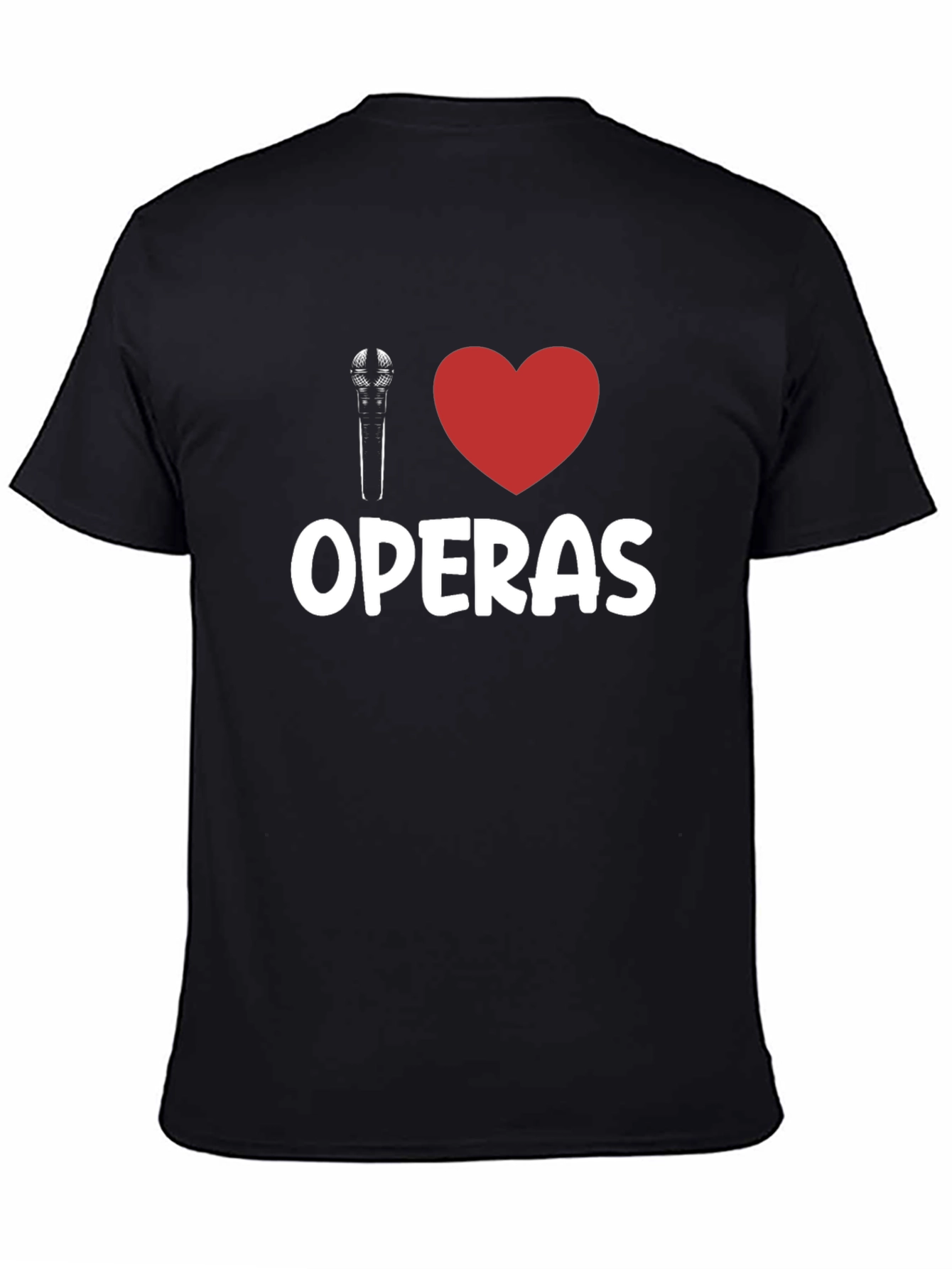 Black I Heart Operas Black T-Shirt - Music Lover Tee view 4