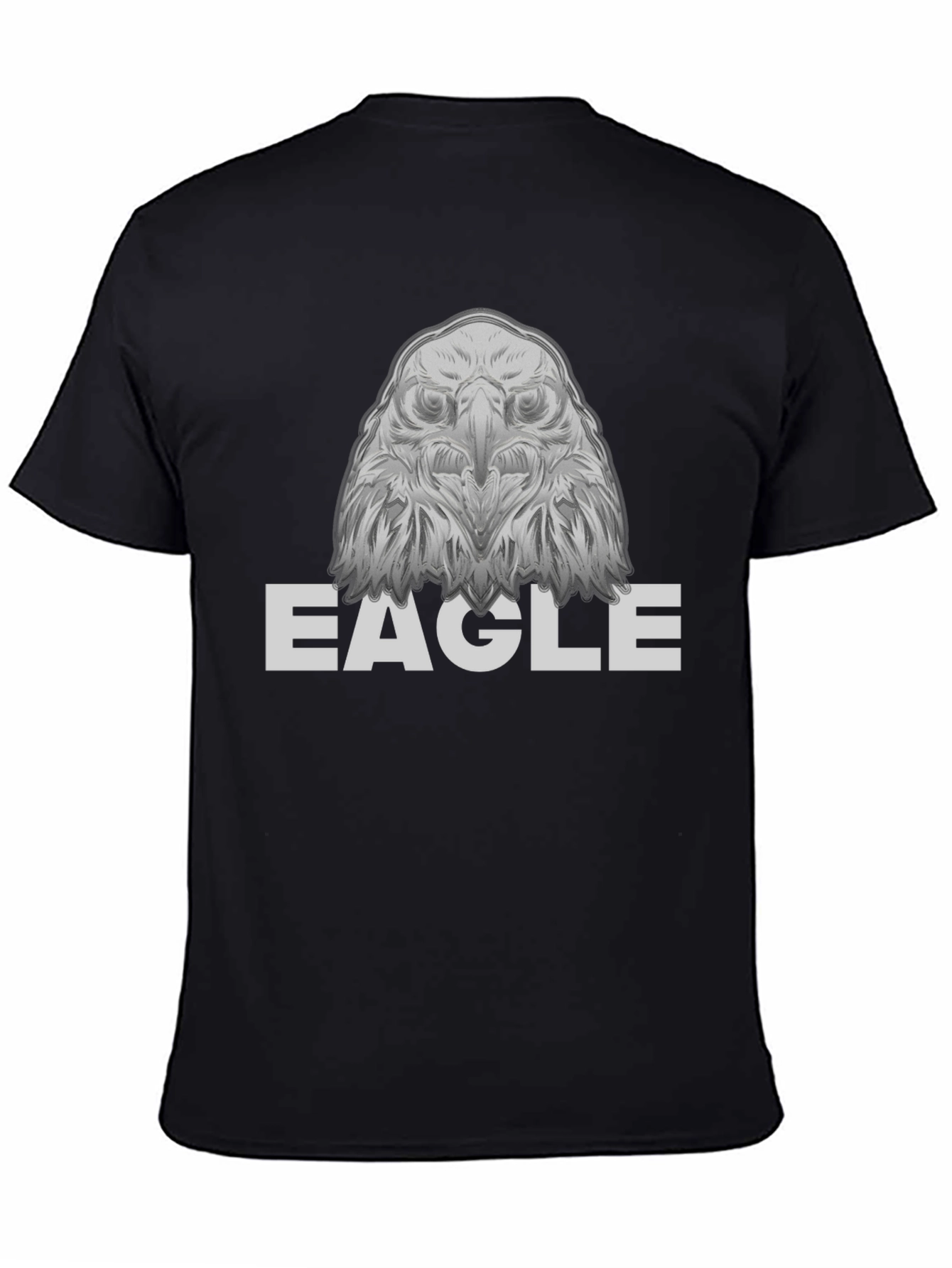 Black Eagle Graphic Tee - Bold & Stylish Men's Black T-Shirt view 4