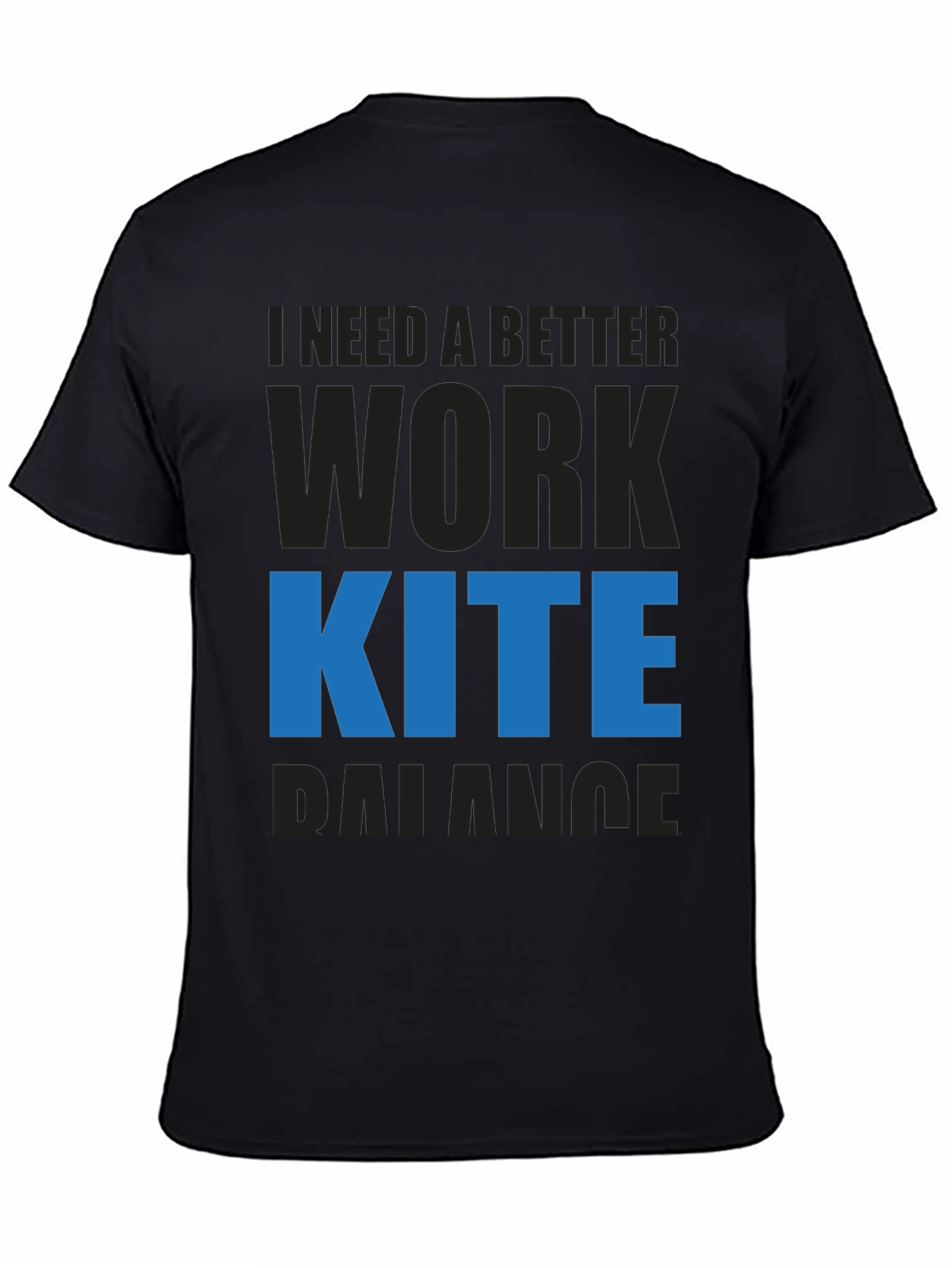 Black Work Kite Balance T-Shirt - Blue view 4