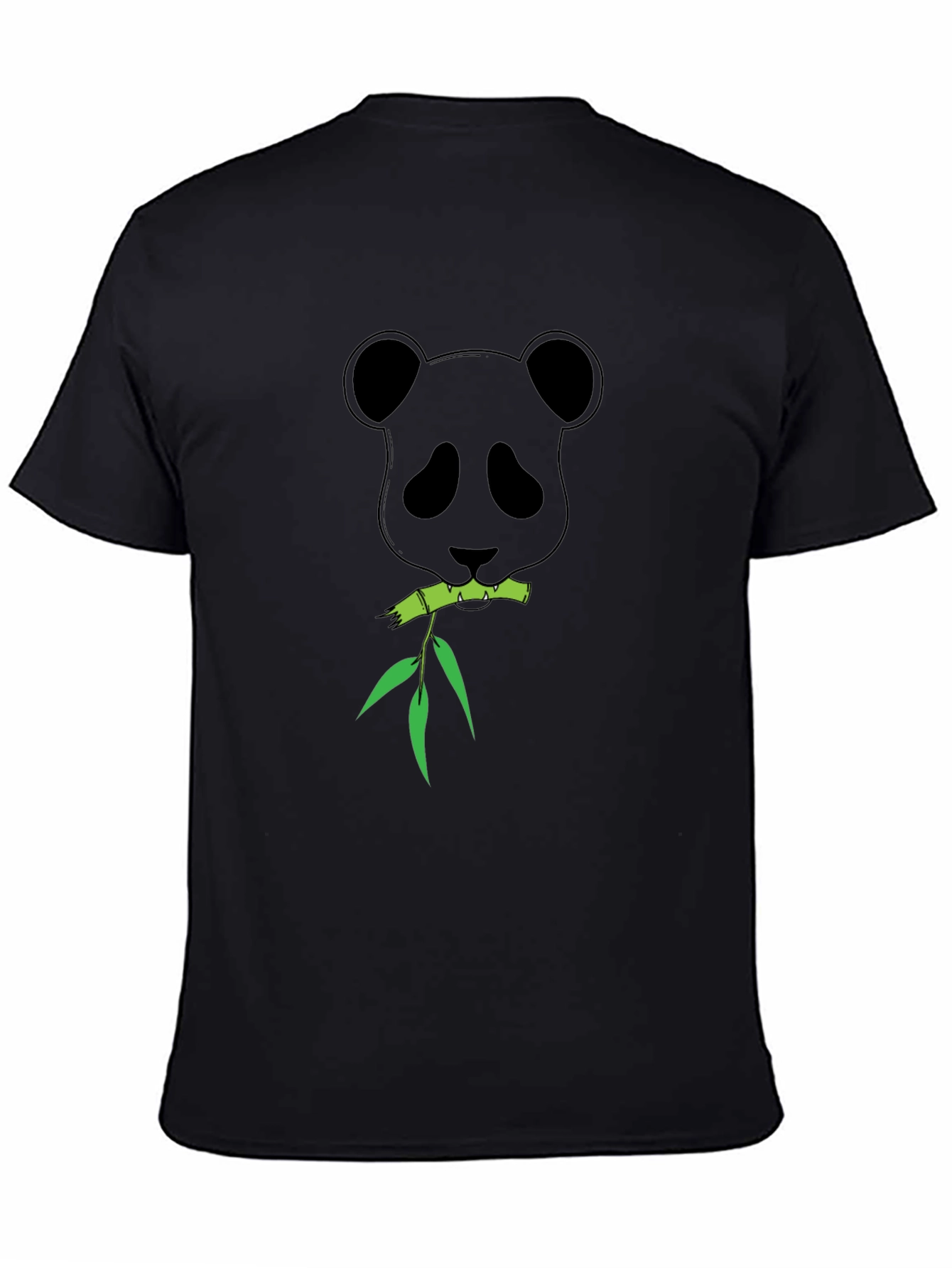 Black Panda Bamboo Graphic T-Shirt - Black view 4